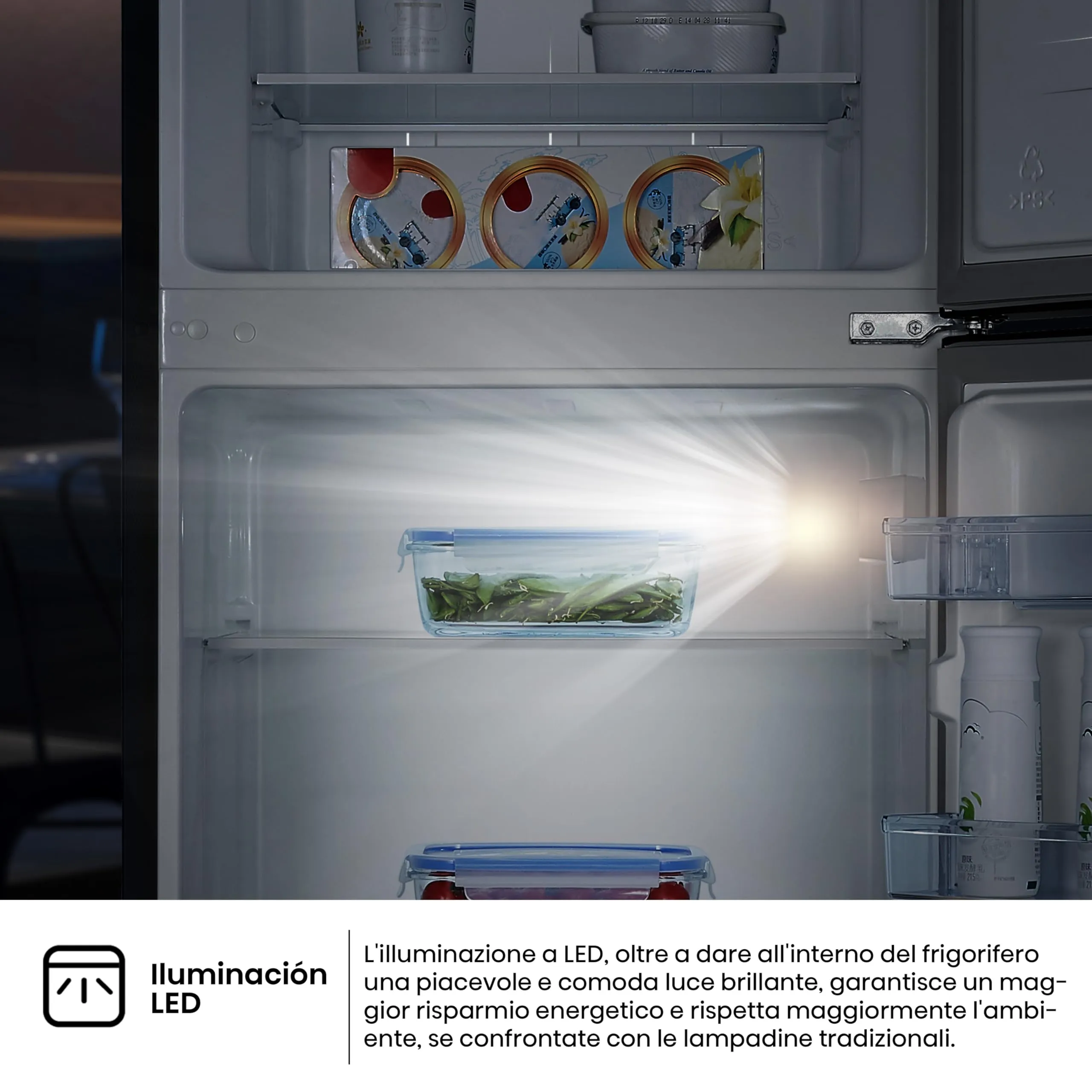 Hisense RT267D4ABE Frigorifero Doppia Porta, 206 L, Nero - immagine 9