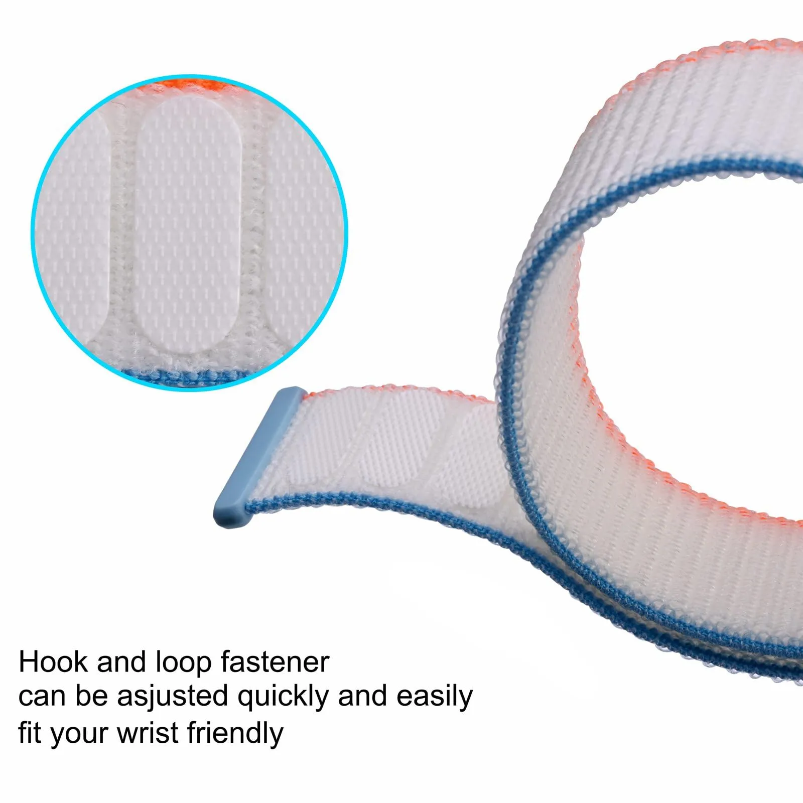 ANNEFIT Cinturino in Nylon 20mm, 2 Pezzi Regolabile Sport a Sgancio Rapido (Rosa e Bianco) - immagine 3