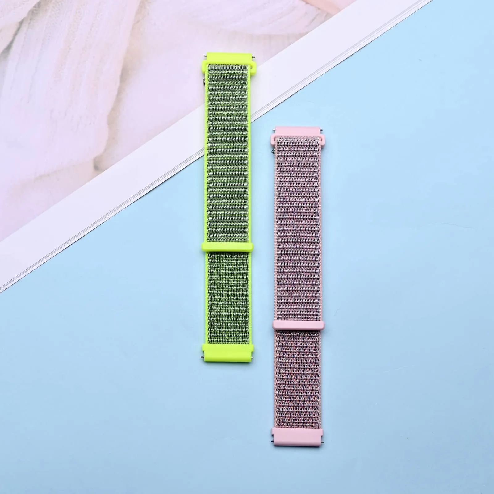 ANNEFIT Cinturini in Nylon 18mm, 2 Pezzi Regolabili a Sgancio Rapido (Rosa e Giallo Lucido) - immagine 8