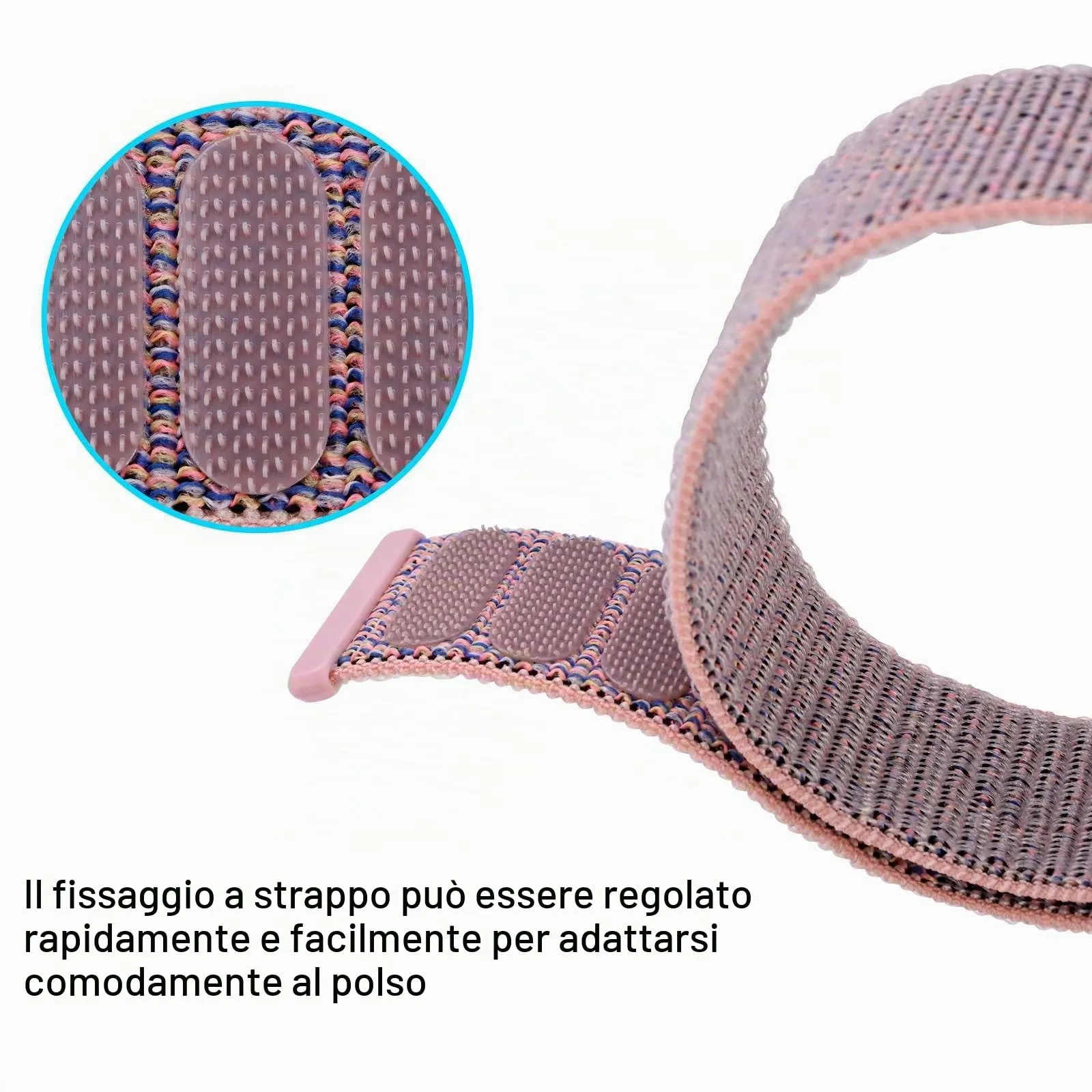 ANNEFIT Cinturino in Nylon 22mm, 2 Pezzi, Regolabile a Sgancio Rapido per Uomo e Donna (Rosa e Giallo Lucido) - immagine 3