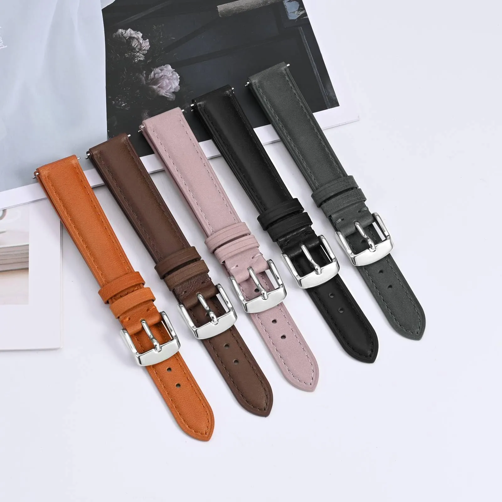 BISONSTRAP Cinturino in Pelle Sgancio Rapido 15mm, Nero (Fibbia Argento) - immagine 7