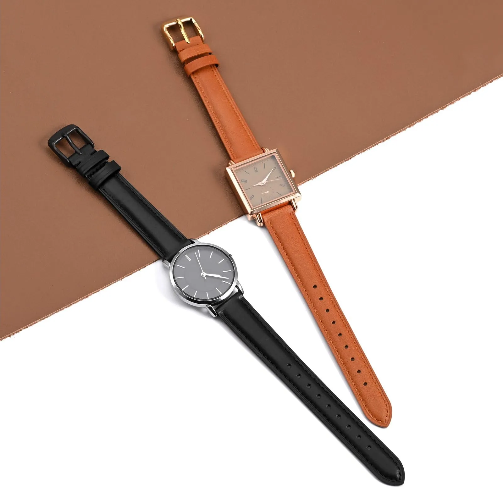 BISONSTRAP Cinturino in Pelle con Sgancio Rapido, 15mm, Arancia (Fibbia Oro) - immagine 9