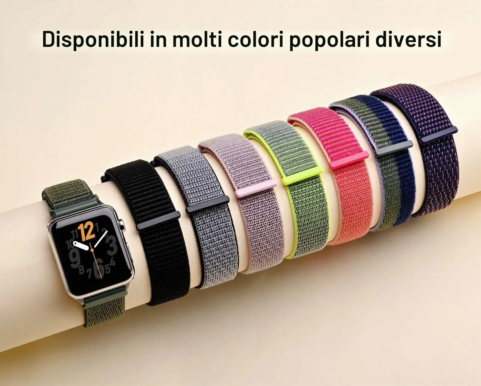 ANNEFIT Cinturino in Nylon 24mm, 2 Pezzi Regolabile a Sgancio Rapido (Nero e Verde Militare) - immagine 7