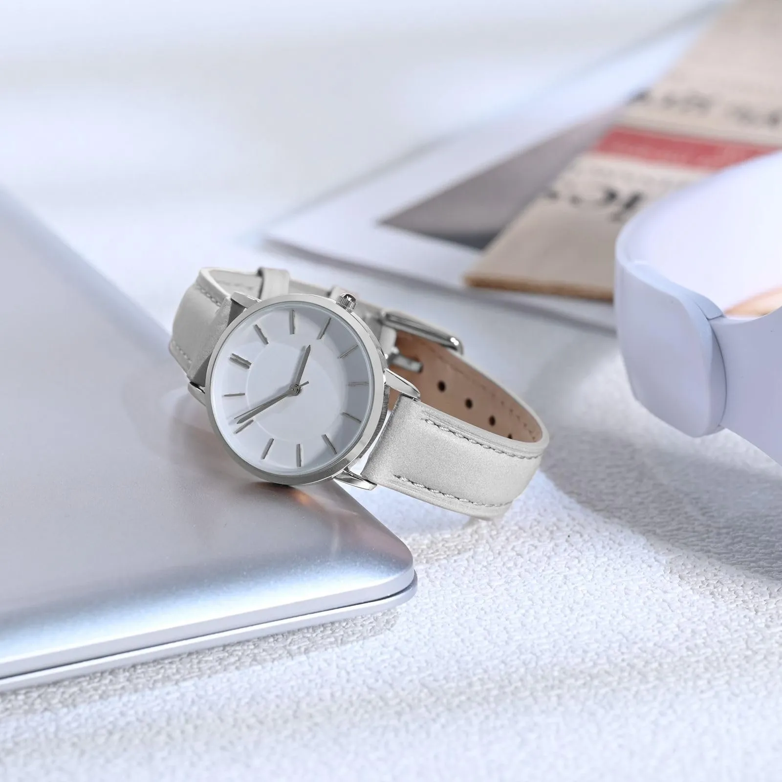 BISONSTRAP Cinturino in Pelle con Sgancio Rapido, 12mm, Bianco (Fibbia Oro) - immagine 6
