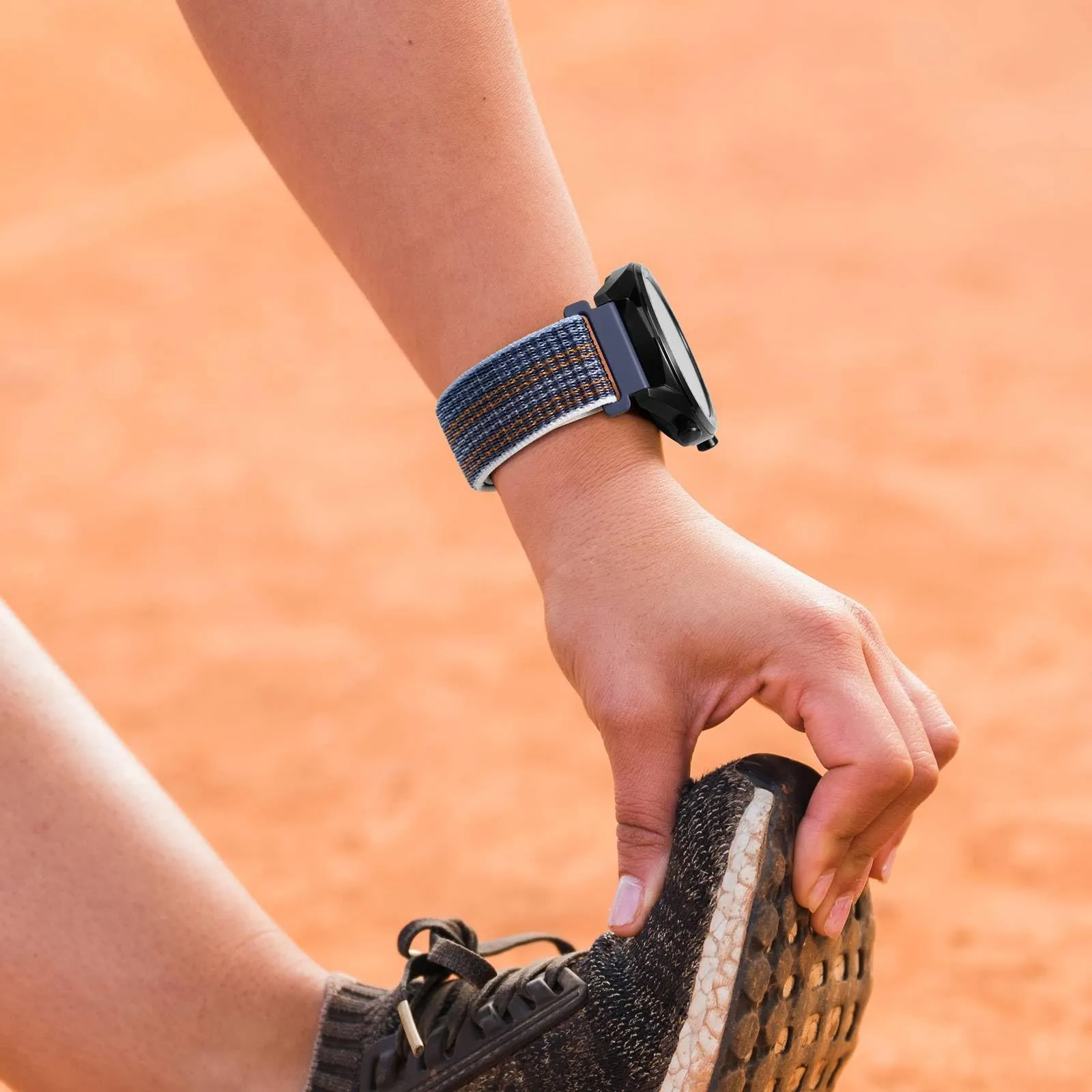ANNEFIT Cinturino in Nylon 22mm, 2 Pezzi, Regolabile a Sgancio Rapido (Nero e Blu Tempesta) - immagine 6