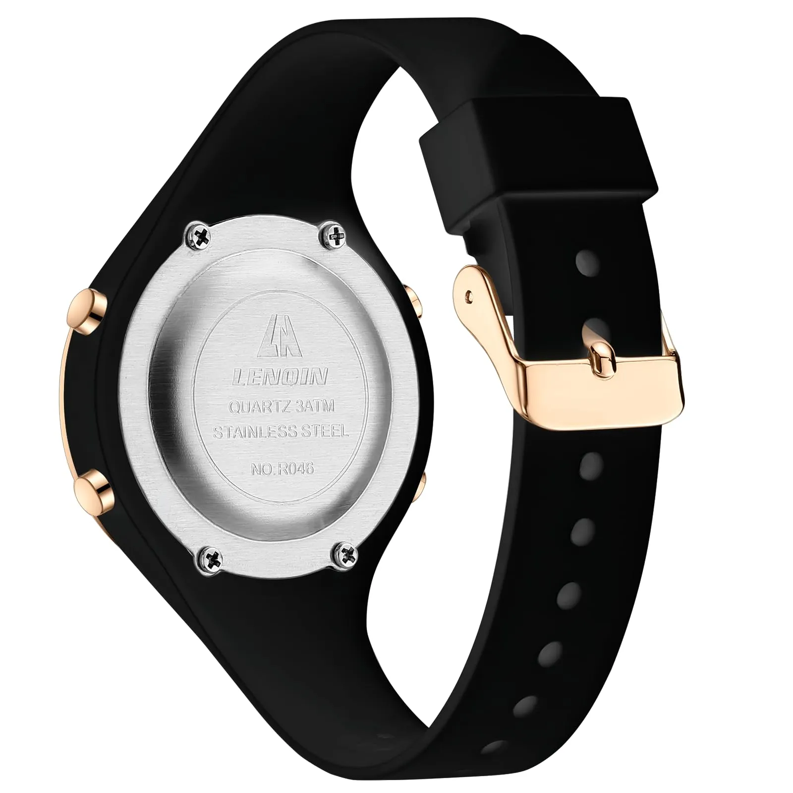 LN LENQIN Orologio Digitale da Donna Sportivo Cinturino Silicone 3ATM R046 - immagine 3