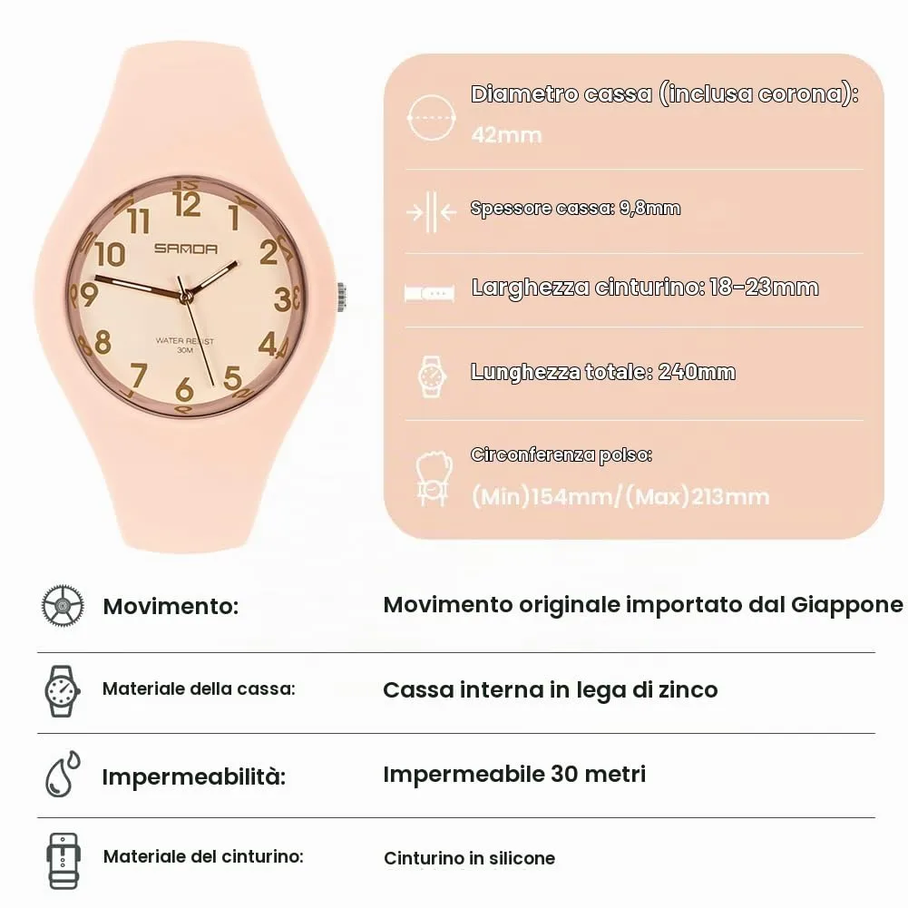 AOOSU Orologio Digitale Sportivo da Donna, Cinturino in Silicone, Resistente all'Acqua 30 Metri (Rosa Sakura) - immagine 4