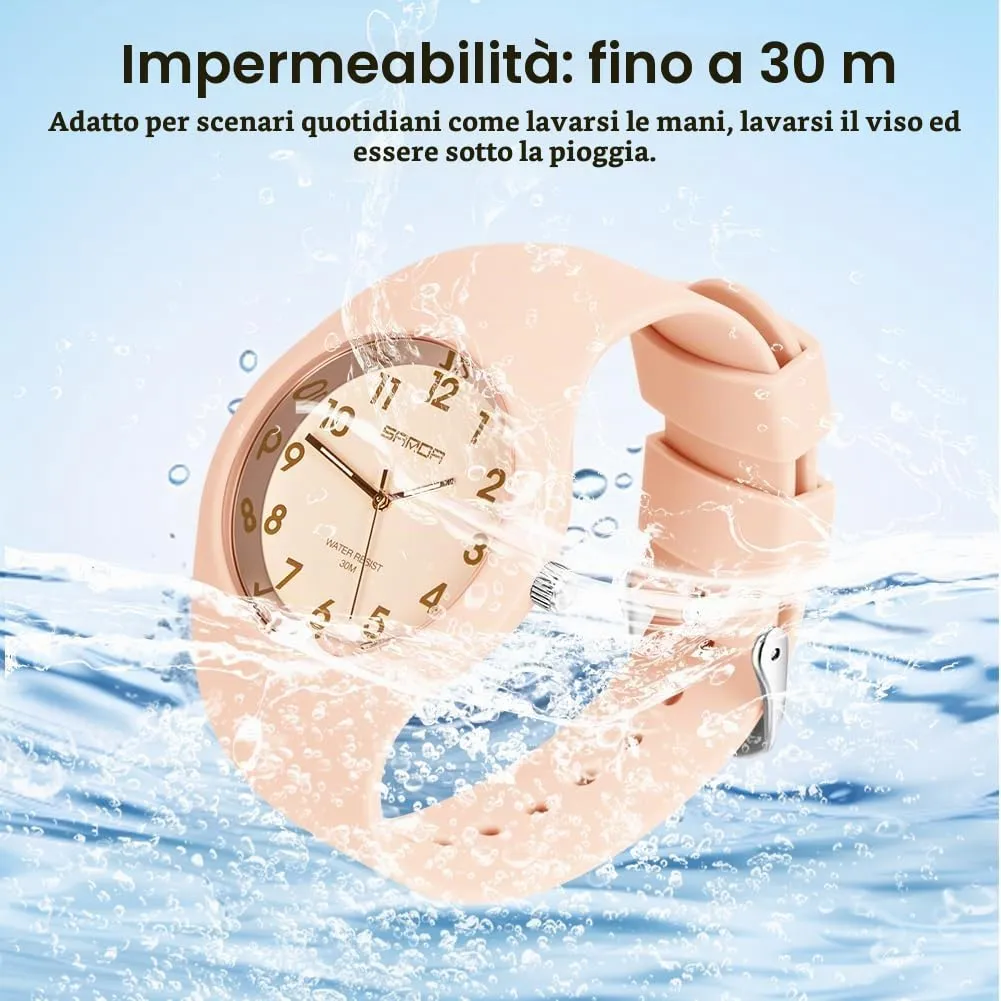 AOOSU Orologio Digitale Sportivo da Donna, Cinturino in Silicone, Resistente all'Acqua 30 Metri (Rosa Sakura) - immagine 5