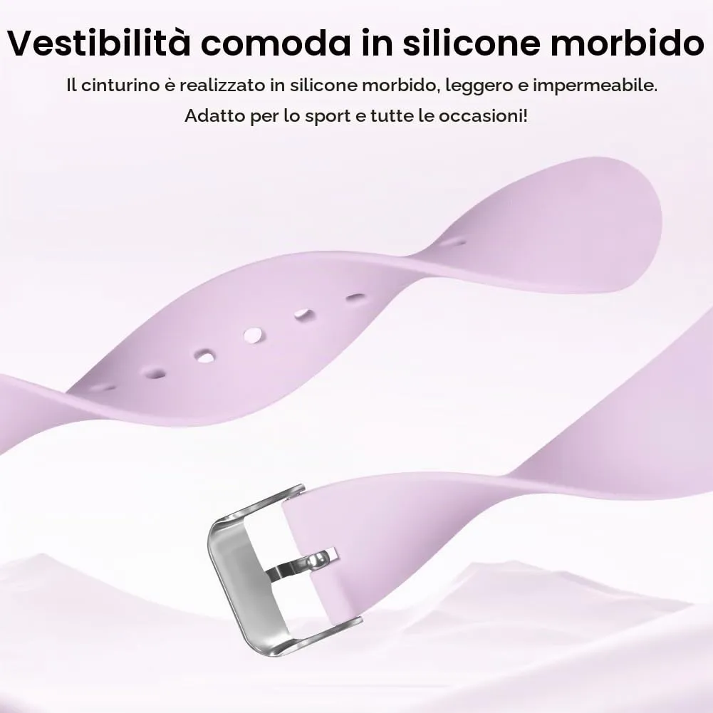 AOOSU Orologio Digitale Sportivo da Donna, Cinturino in Silicone, Impermeabile 30M (Viola Taro) - immagine 3
