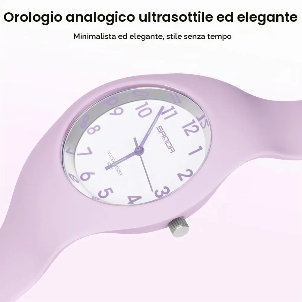 AOOSU Orologio Digitale Sportivo da Donna, Cinturino in Silicone, Impermeabile 30M (Viola Taro) - immagine 6