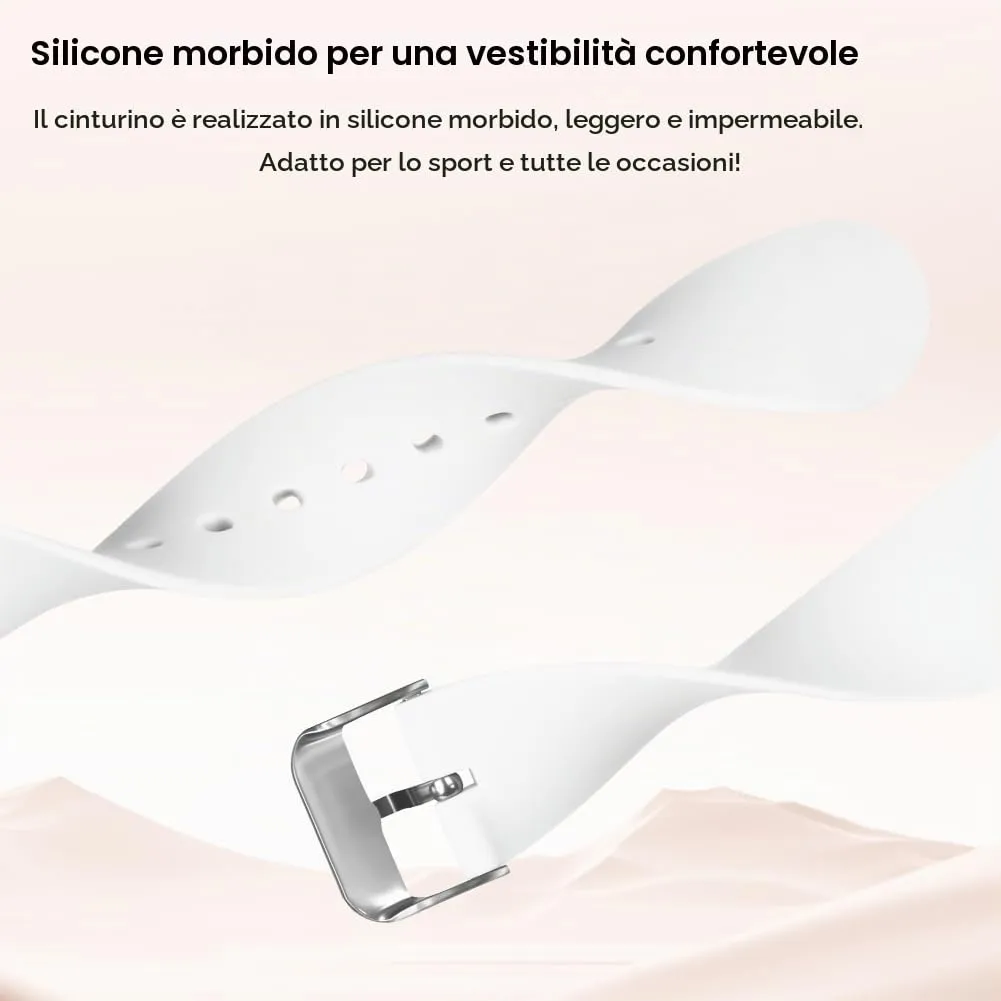 AOOSU Orologio Digitale da Donna, Cinturino in Silicone, Resistente all'Acqua 30 Metri (Oro Bianco) - immagine 3
