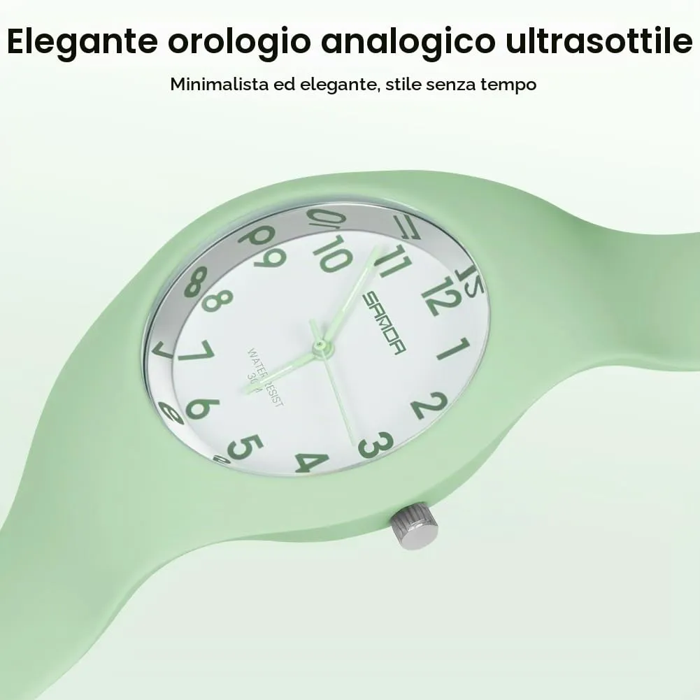 AOOSU Orologio Digitale da Donna, Cinturino in Silicone, Resistente all'Acqua 30 Metri (Verde Matcha) - immagine 6