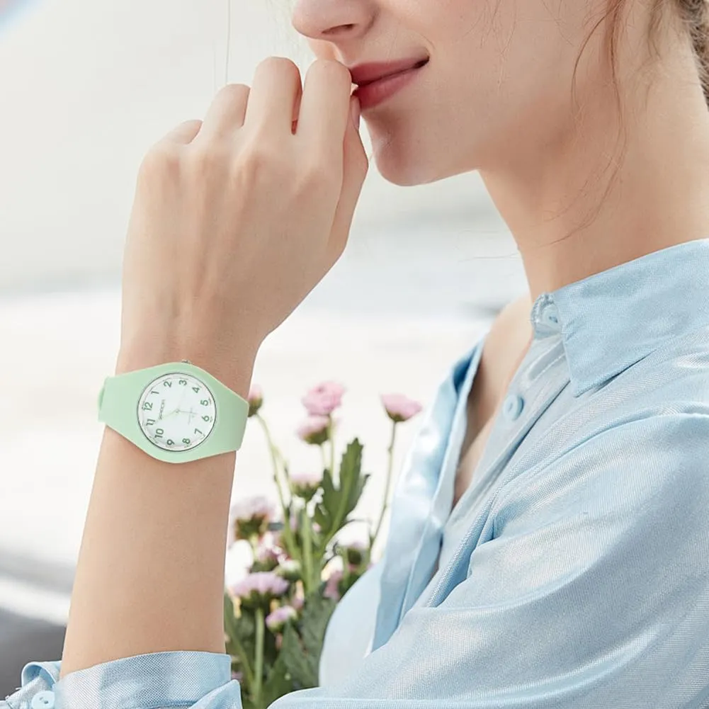 AOOSU Orologio Digitale da Donna, Cinturino in Silicone, Resistente all'Acqua 30 Metri (Verde Matcha) - immagine 7