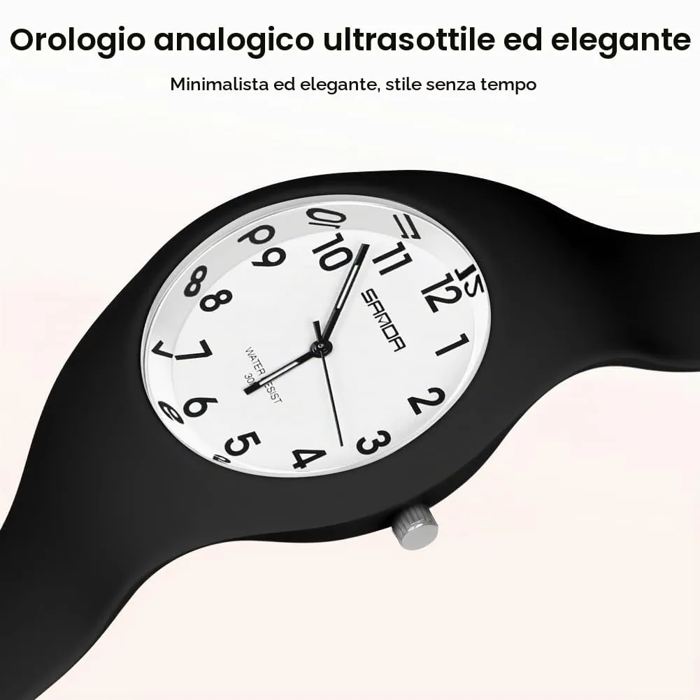 AOOSU Orologio Digitale Sportivo da Donna, Cinturino in Silicone, Resistente all'Acqua 30 Metri (Bianco e Nero) - immagine 6