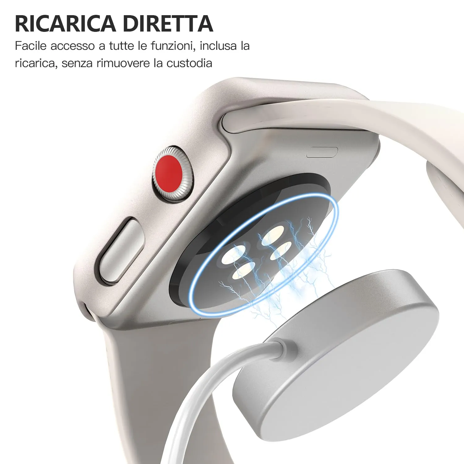 Misxi PC Cover in Vetro Temperato per Apple Watch Serie 3 Serie 2 42mm, 1 Luce Stellare + 1 Trasparente - immagine 3