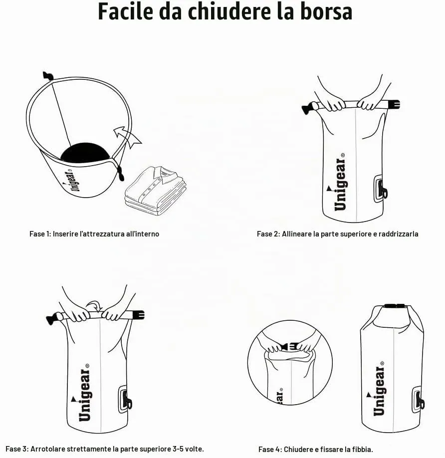 Unigear Borsa Impermeabile Sacca Stagna Dry Bag 55L - immagine 4