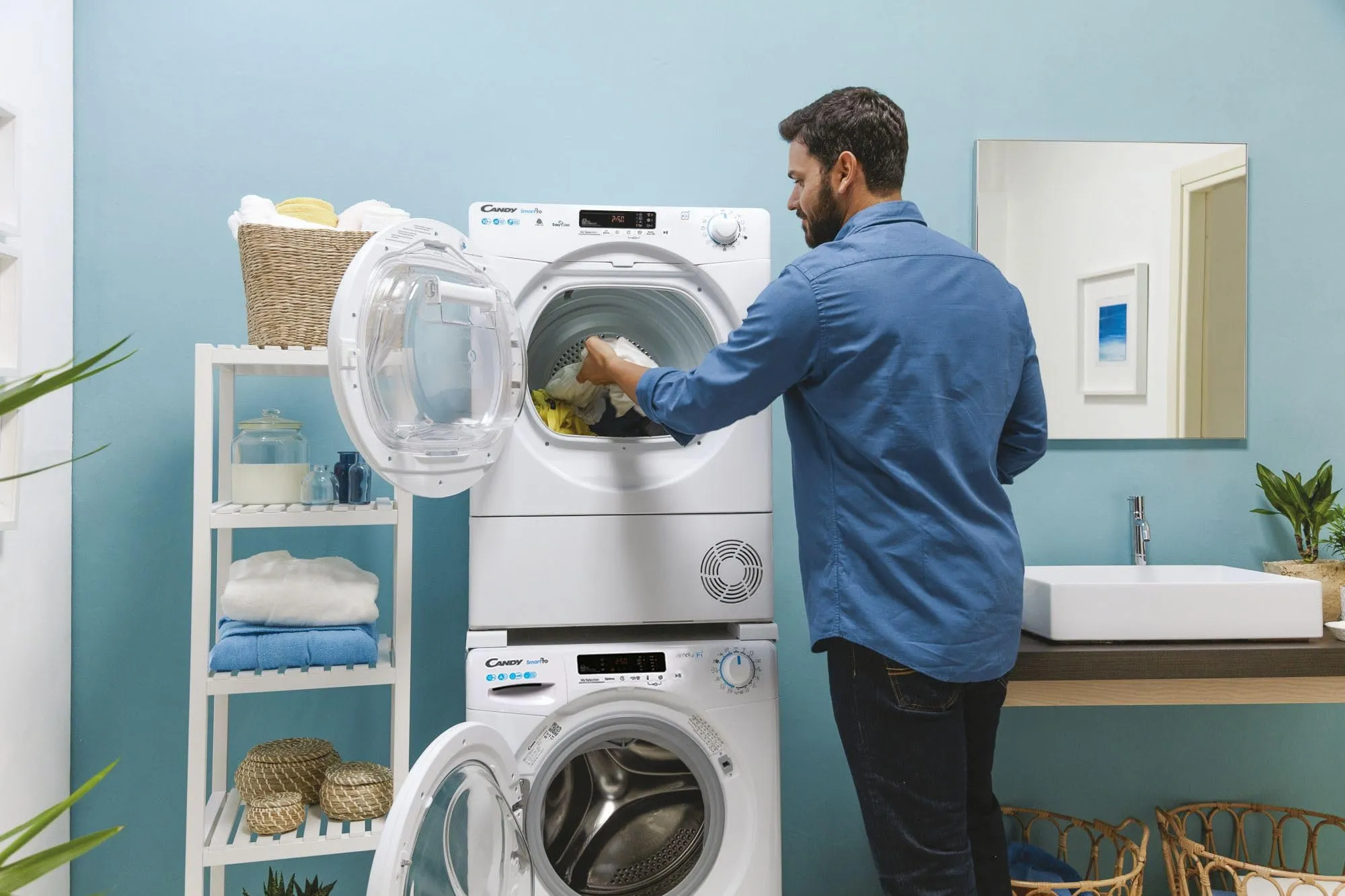 Candy Smart Pro Asciugatrice 9 Kg a Pompa di Calore, Classe E, Wi-Fi + BLE, Bianca - CSOE H9A2DE-S - immagine 7