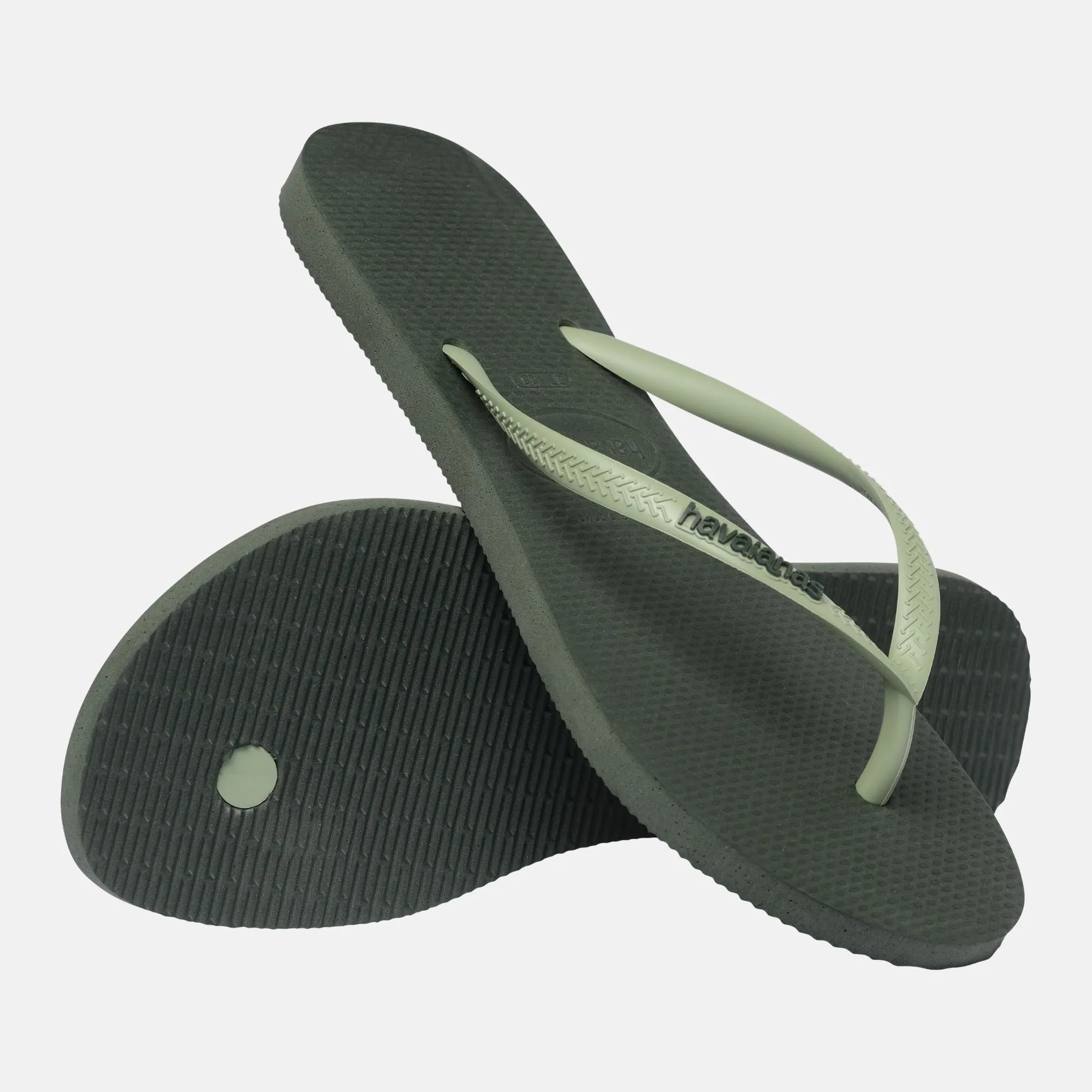 Havaianas Slim Logo Pop Up Infradito da Donna - Olive Green - immagine 4