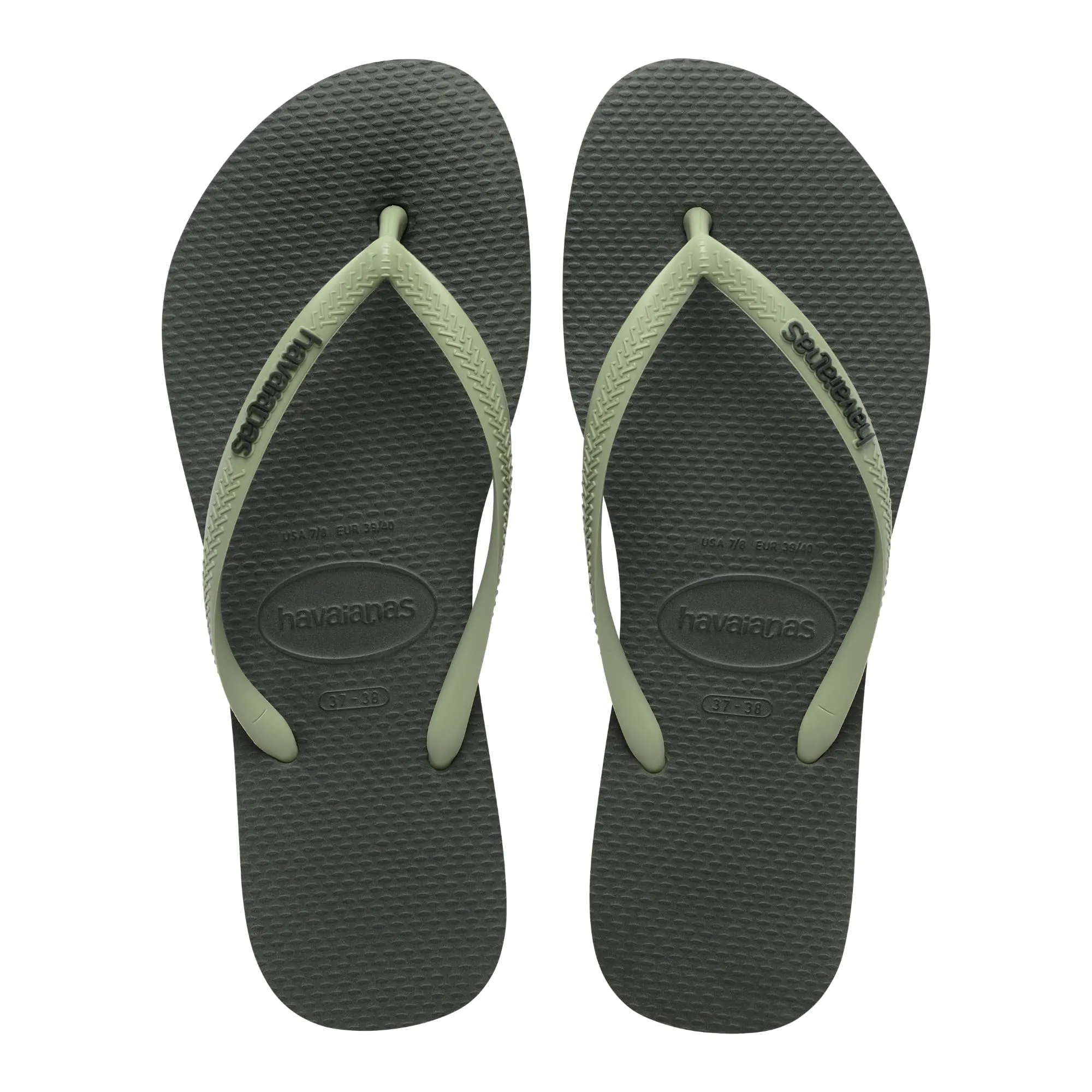 Havaianas Slim Logo Pop Up Infradito da Donna Olive Green - immagine 1