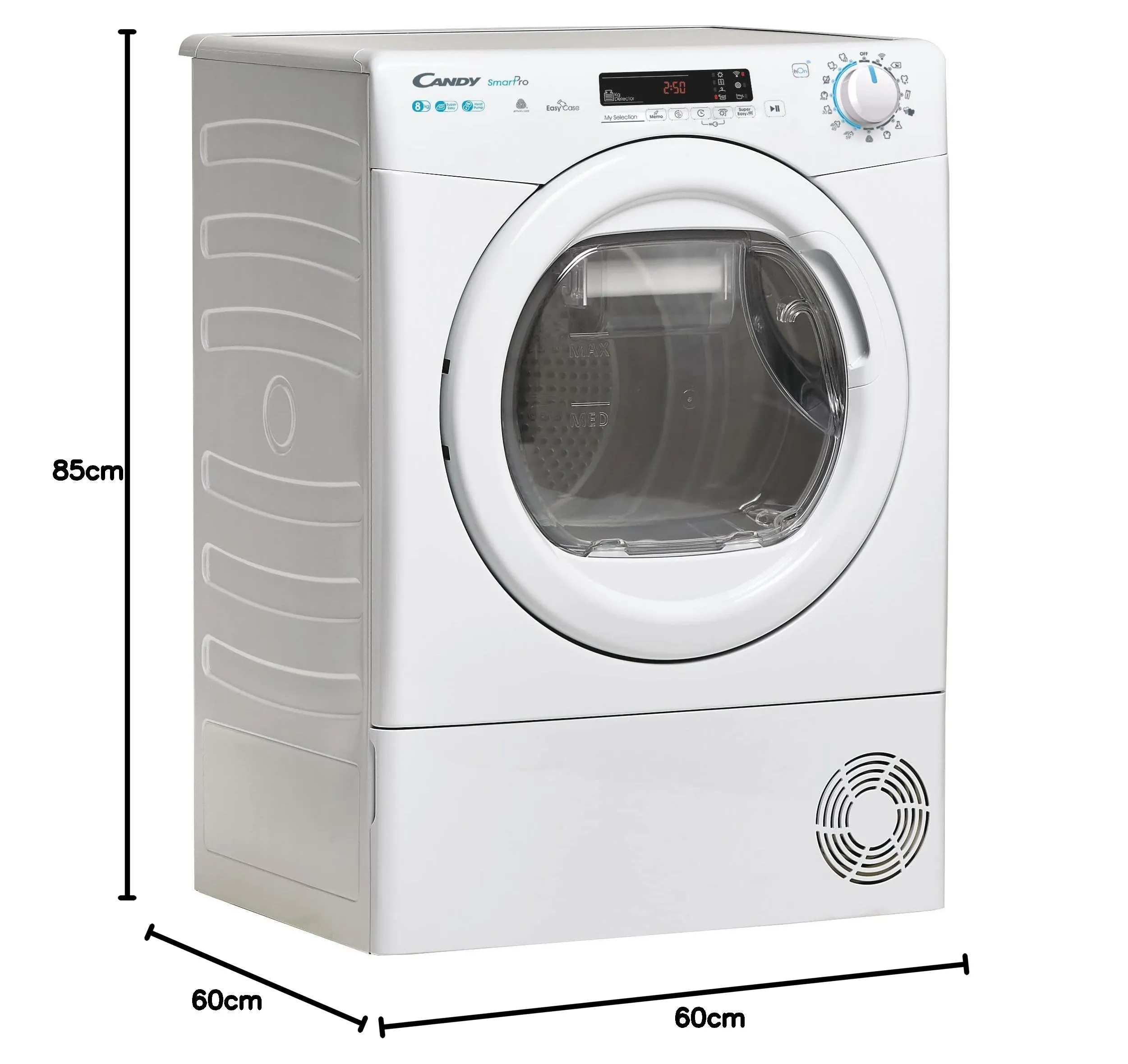 Candy Smart Pro CSOE H8A2DE-S Asciugatrice a Pompa di Calore, 8 Kg, Bianco - immagine 11