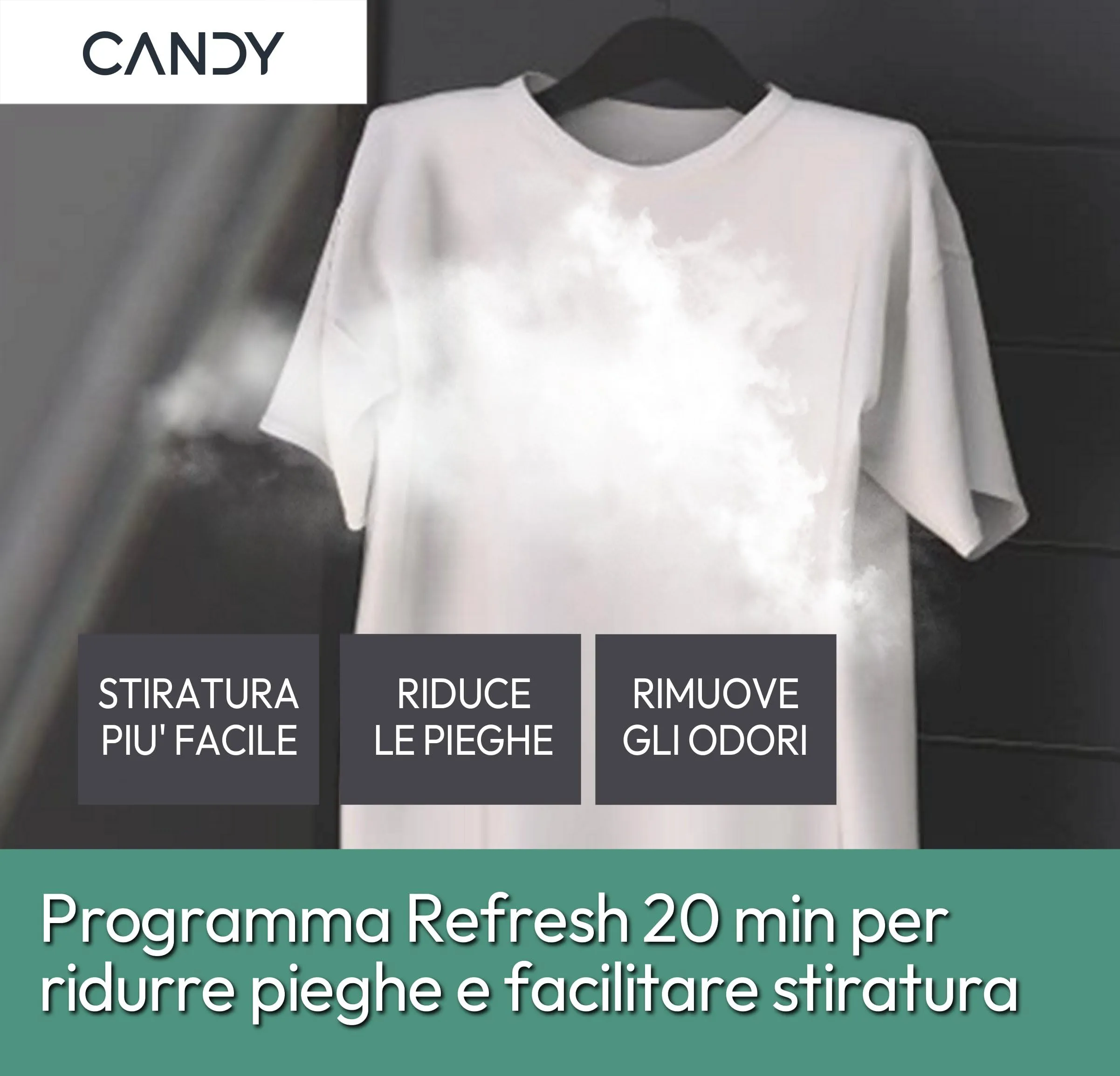 Candy Smart Pro Asciugatrice a Pompa di Calore 10 Kg, Wi-Fi, Bianca - CSOE H10A2DE-S - immagine 5