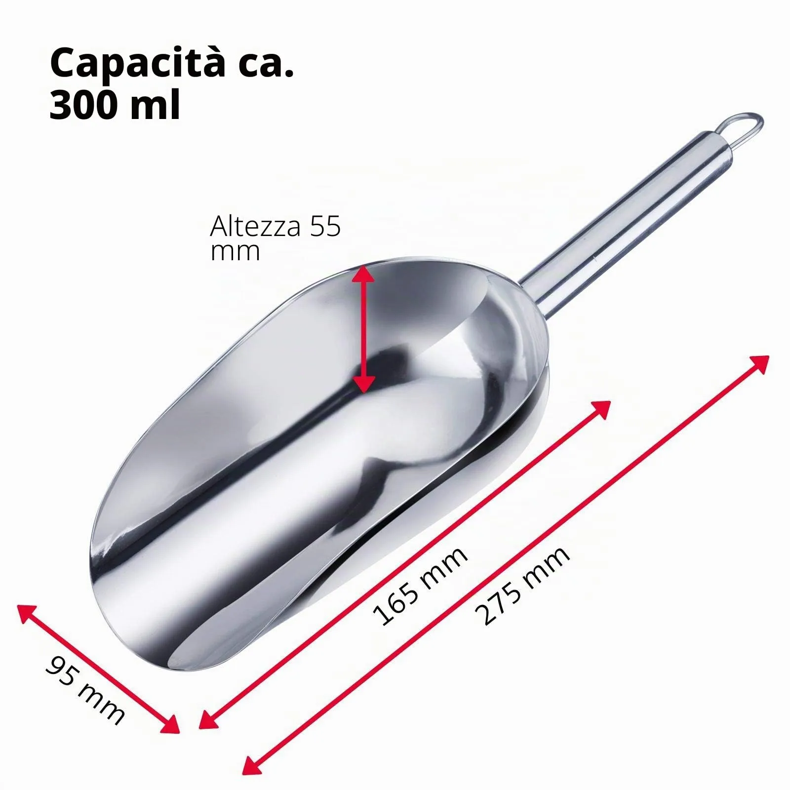 Westmark Halia Paletta in acciaio inox, 300 ml, Argento, 91052270 - immagine 3