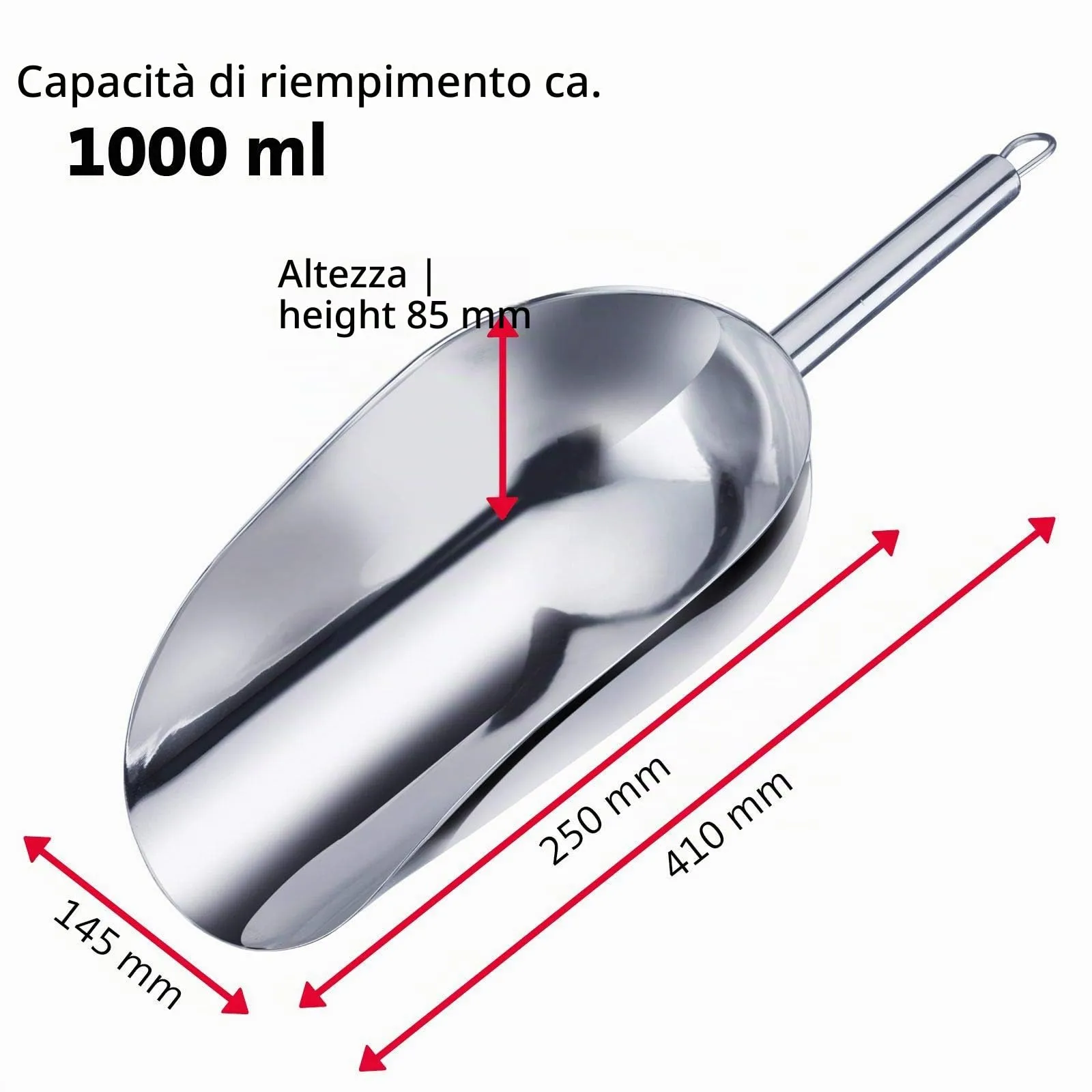 Westmark Halia Paletta in acciaio inox, 1000 ml, Argento, 91082270 - immagine 3