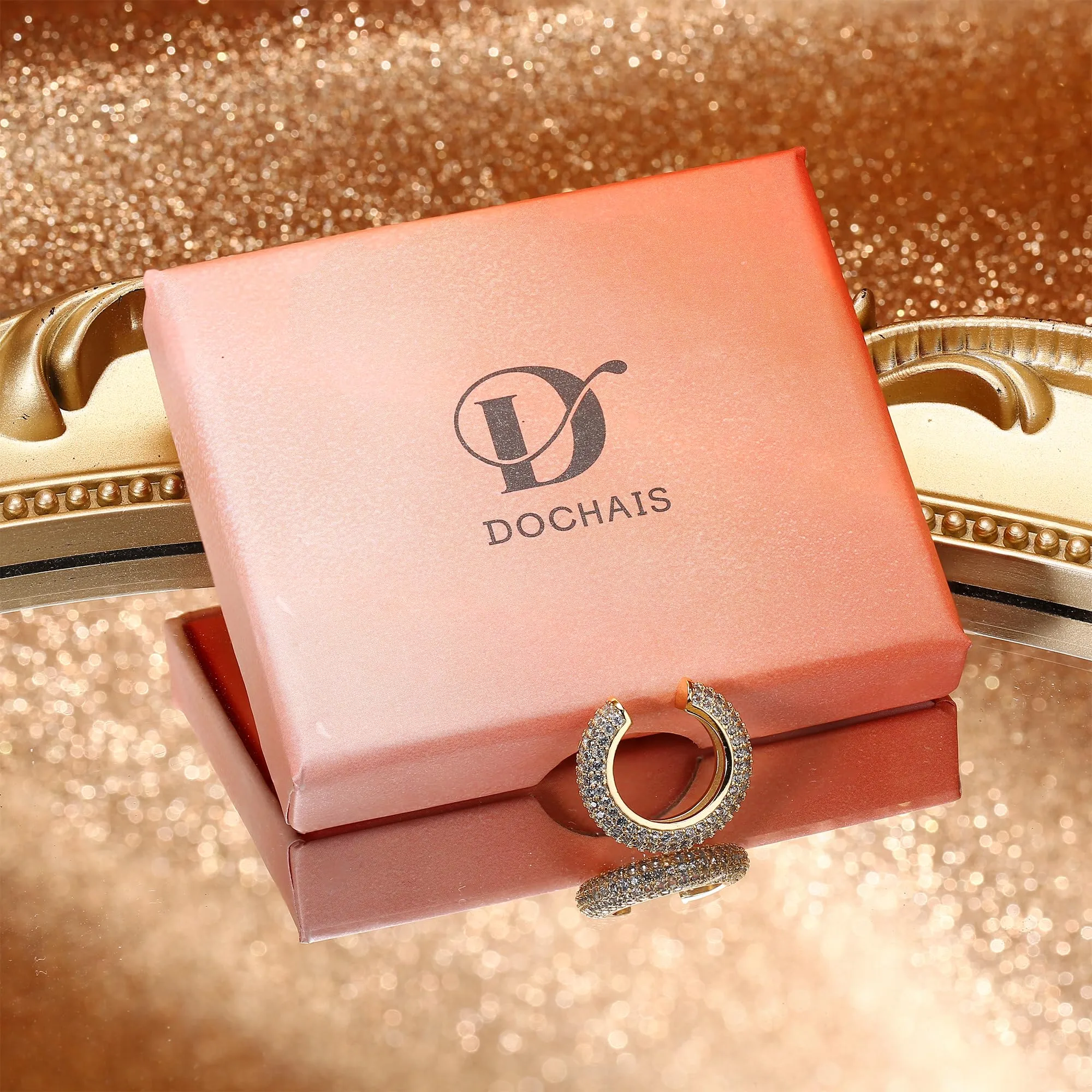 Dochais Non Piercing Chunky Ear Cuff, Hypoallergenic Clip-On Cartilage Earrings for Girls - immagine 9