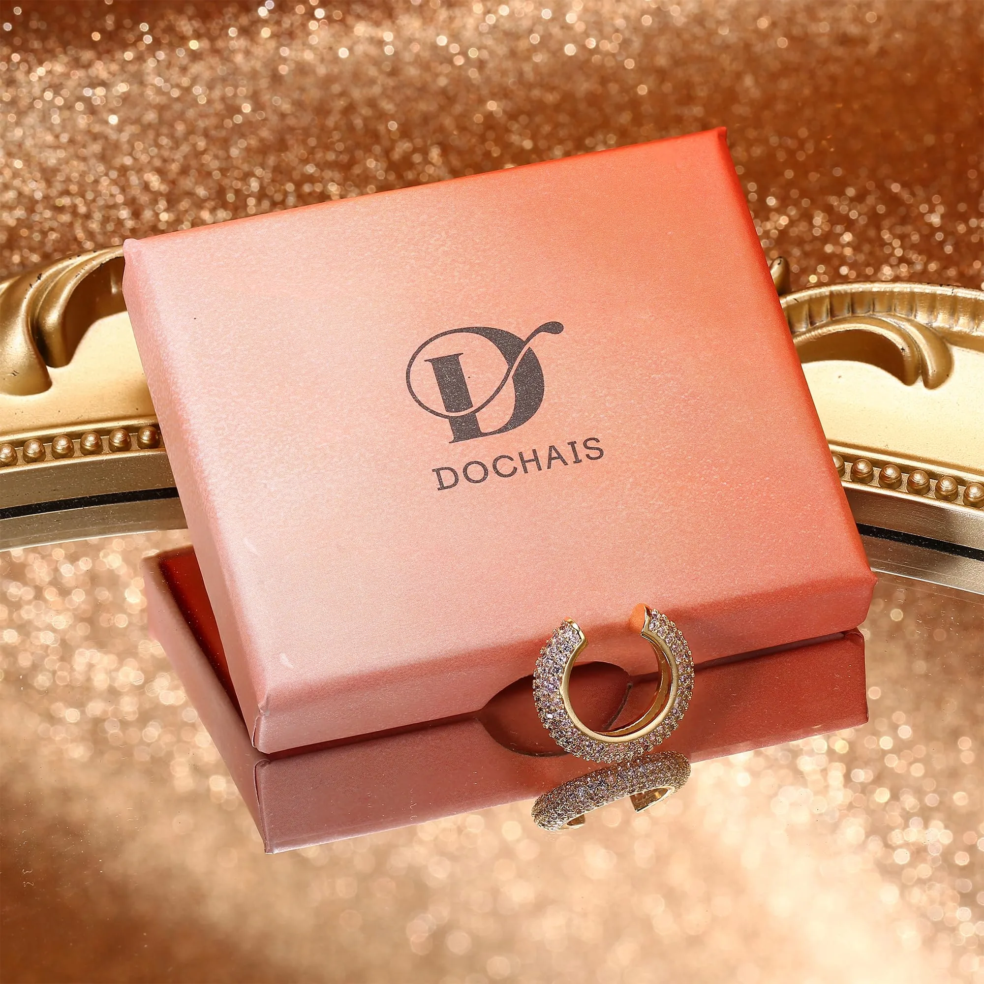 Dochais Ear Cuff Orecchini Non Piercing Chunky a Clip per Cartilagine Ipoallergenici - immagine 7