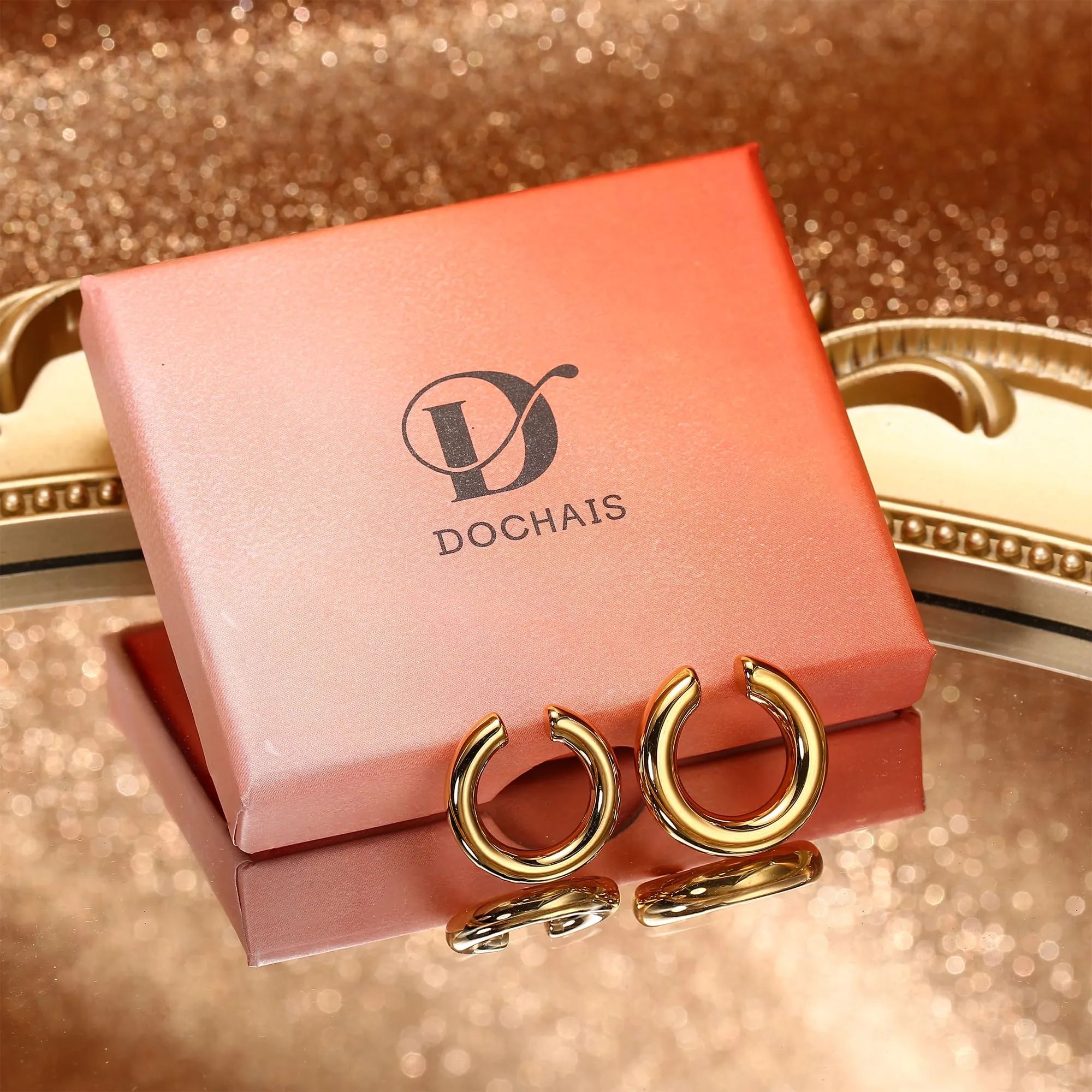 Dochais Non Piercing Ear Cuff - Clip on Orecchini Cartilagine Ipoallergenici per Donna e Ragazze - immagine 8