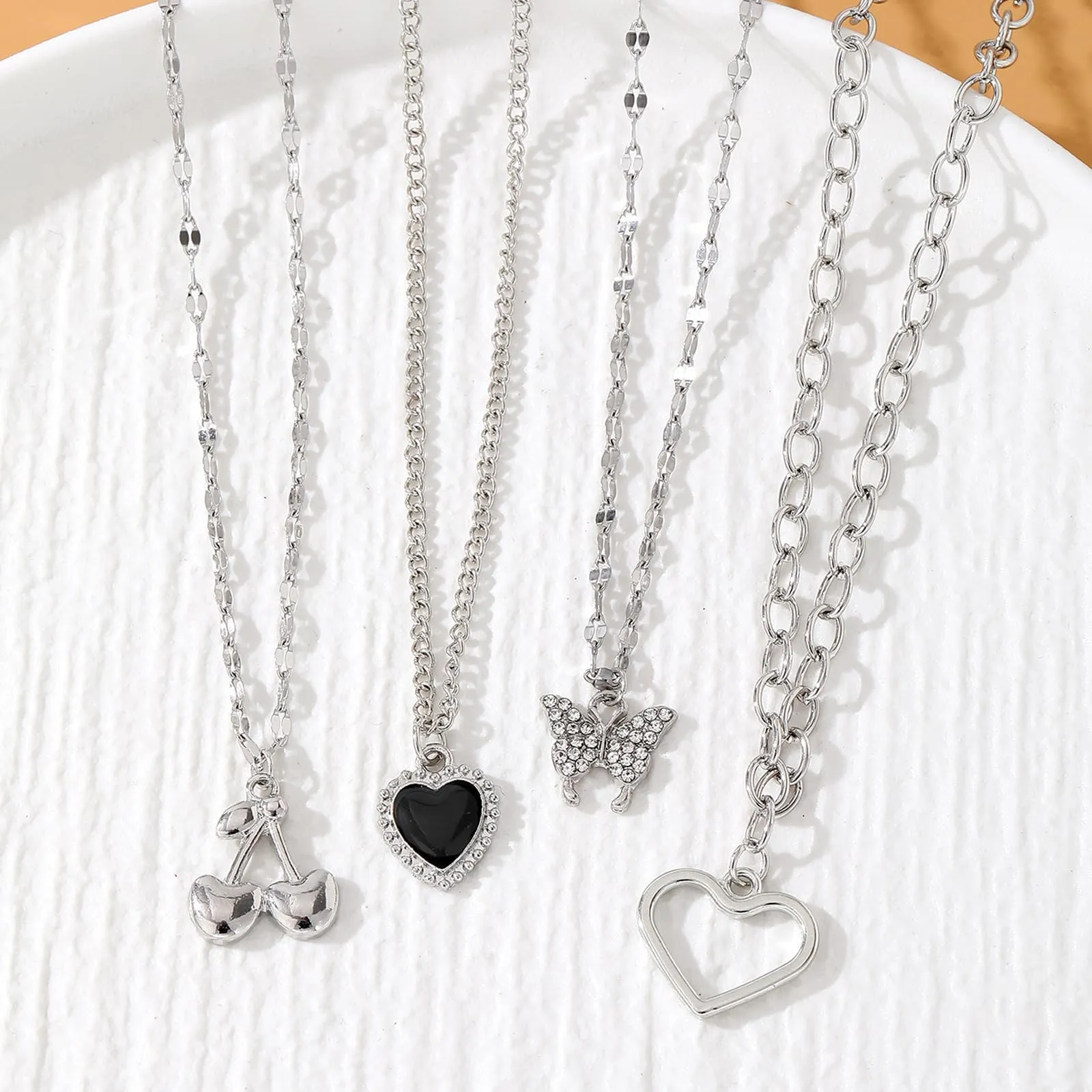JSTHHTT Set di Gioielli per Donna 45 Pezzi, Argento - immagine 3