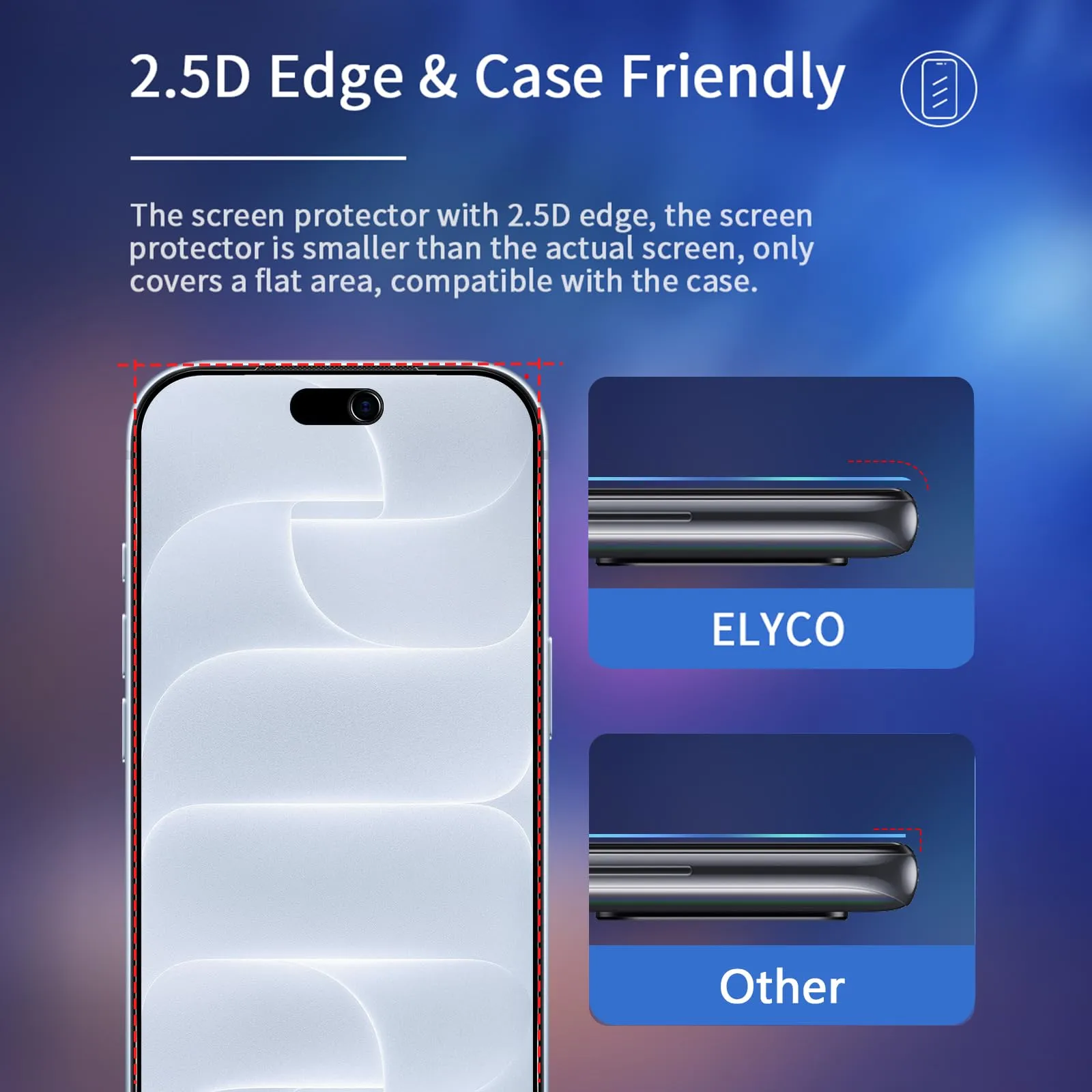 ELYCO Vetro Temperato Privacy Opaca per iPhone 18 Pro, 2 Pezzi - immagine 7