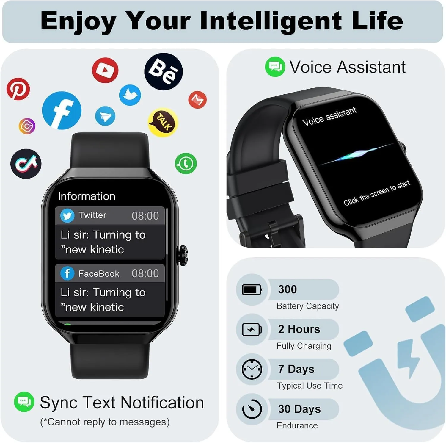 Matast Smartwatch 1.91" per Uomo e Donna, Chiamate Bluetooth, 100+ Modalità Sportive, Fitness Tracker, Cardiofrequenzimetro, Sonno, IP68 per Android e iOS - immagine 6