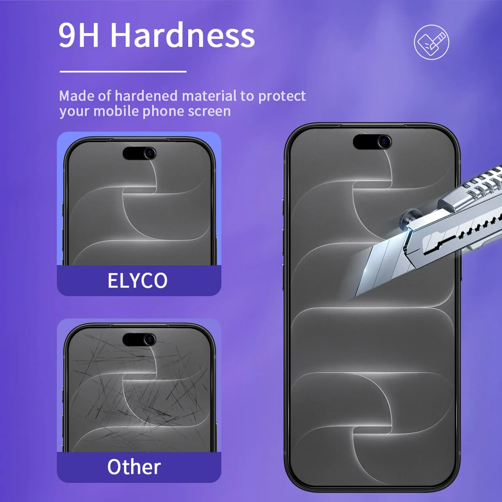 ELYCO Vetro Temperato Privacy Opaca per iPhone 18 Pro Max, 2 Pezzi - immagine 5