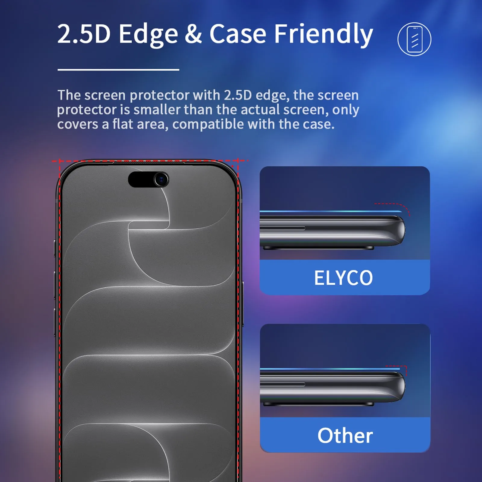 ELYCO Vetro Temperato Privacy Opaca per iPhone 18 Pro Max, 2 Pezzi - immagine 7