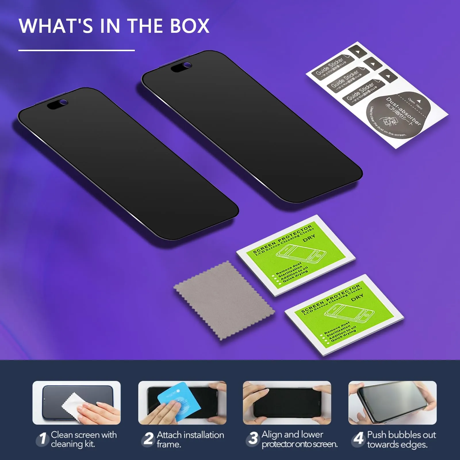 ELYCO Vetro Temperato Privacy Opaca per iPhone 18 Pro Max, 2 Pezzi - immagine 8