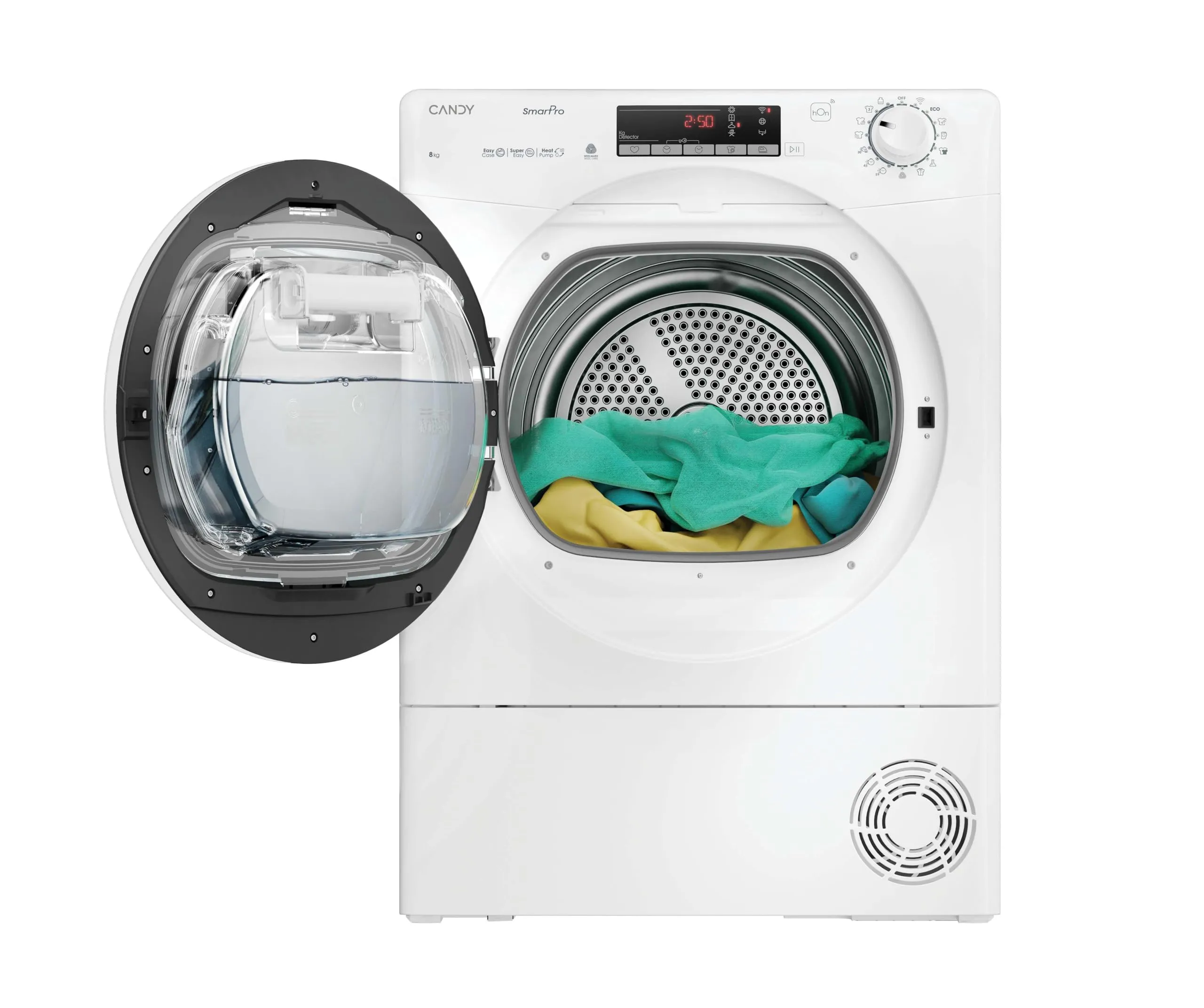 Candy Smart Pro Asciugatrice a Pompa di Calore 8 kg, Classe D, Bianco - immagine 2