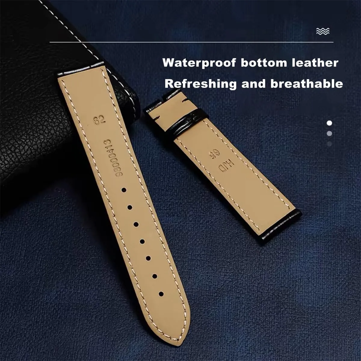AIYIRUO Cinturino in Vera Pelle Modello Coccodrillo con Fibbia in Acciaio Inossidabile, 19mm, Marrone-argento - immagine 4