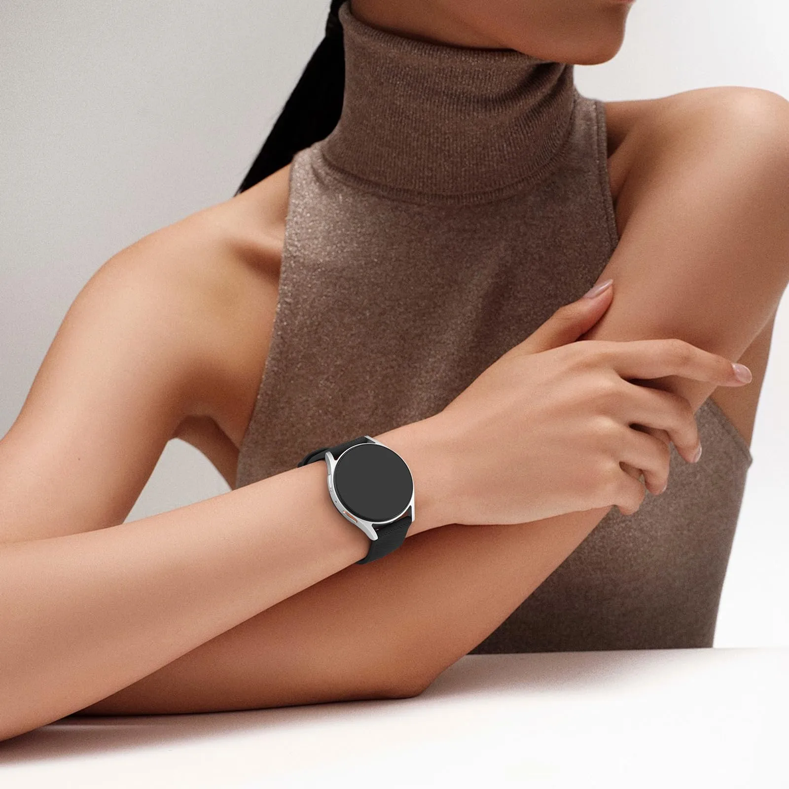 Mugust Cinturino in Silicone per Orologi 22mm Nero - immagine 6