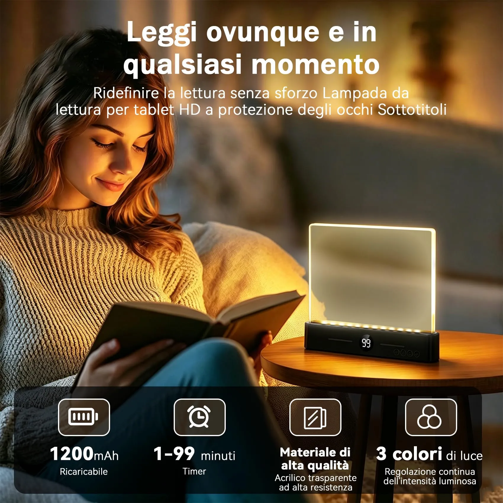 CMINGKEJI Pannello Luce da Lettura LED HD YSJ-019 (Plus) - immagine 2