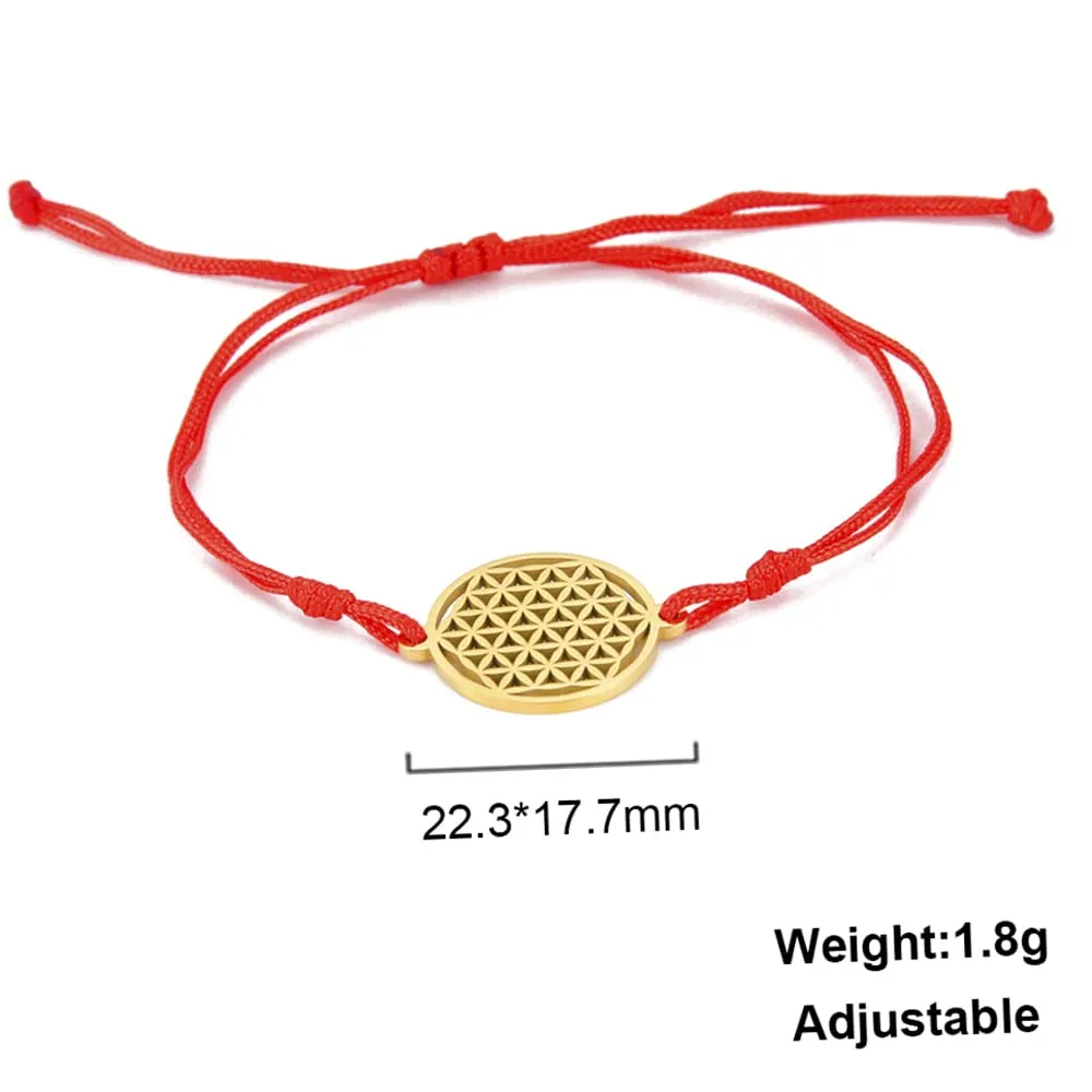 unift Bracciale Fiore della Vita in Acciaio Inox Regolabile - Oro - immagine 6