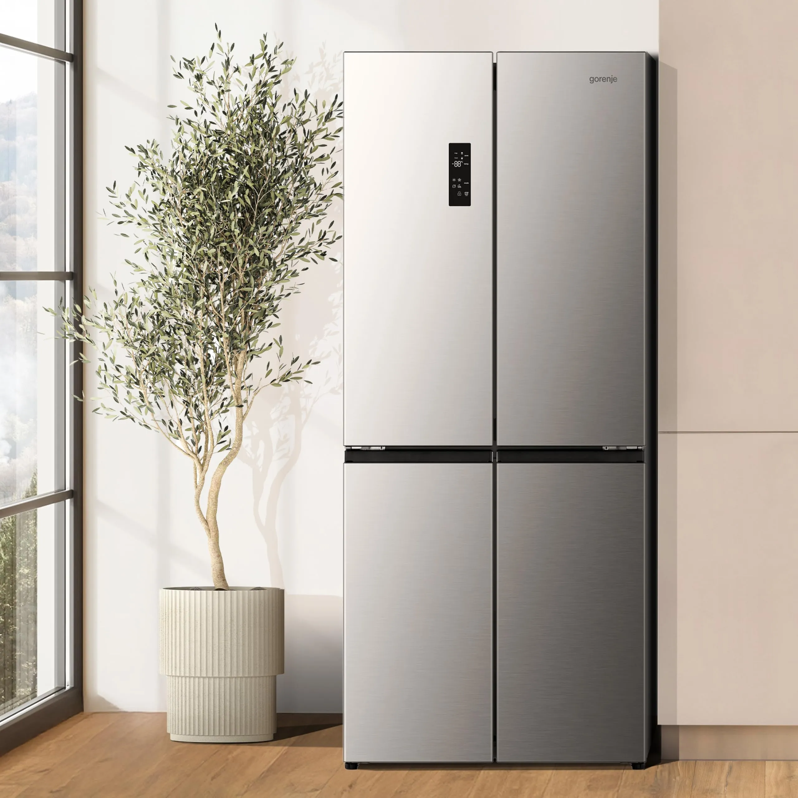 Gorenje NRM819E61X Frigorifero Quattro Porte Grigio, 460 Litri, Classe E, Inverter, Total No Frost, MultiFlow 360°, Display LED - immagine 9