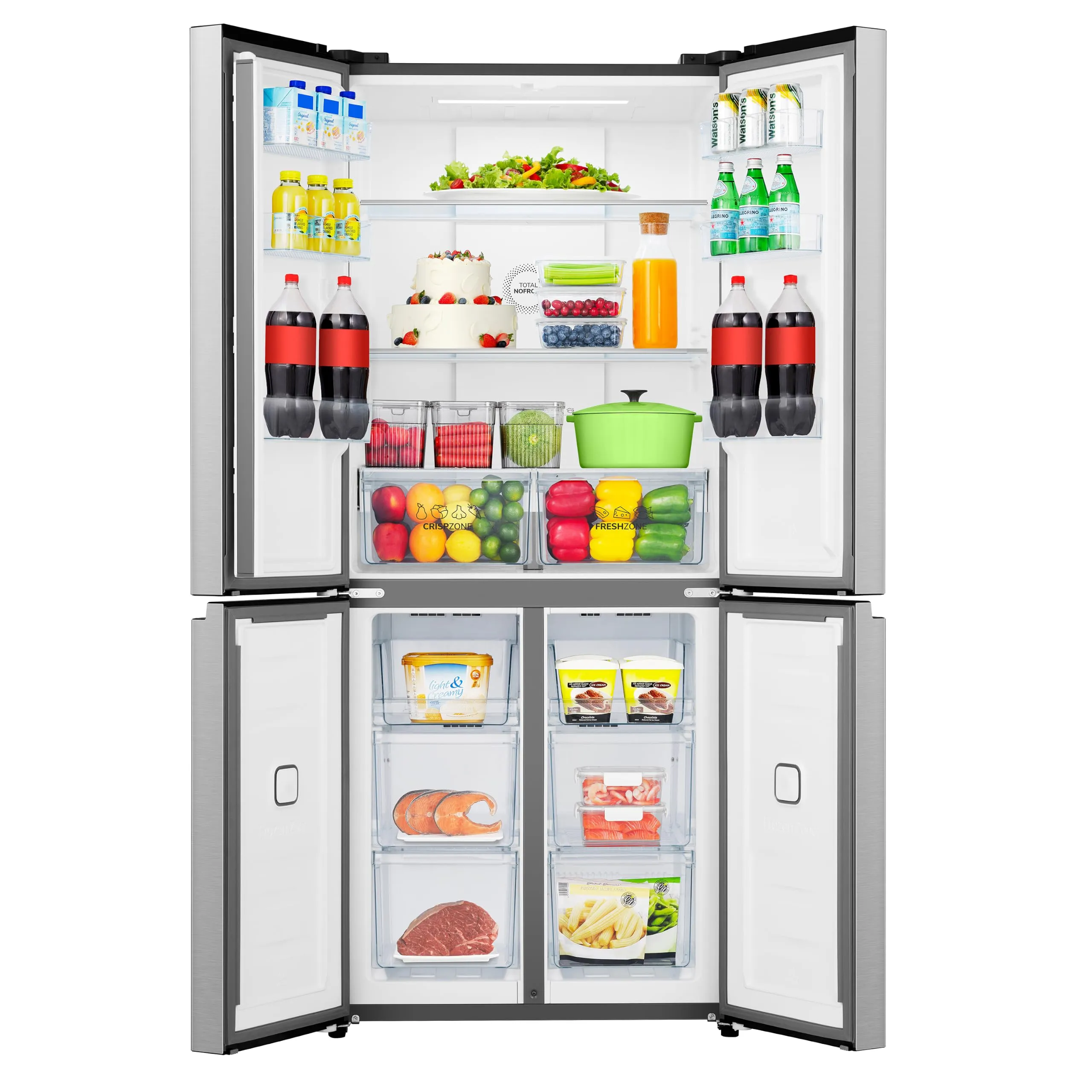Gorenje NRM819E61X Frigorifero Quattro Porte Grigio, 460 Litri, Classe E, Inverter, Total No Frost, MultiFlow 360°, Display LED - immagine 10