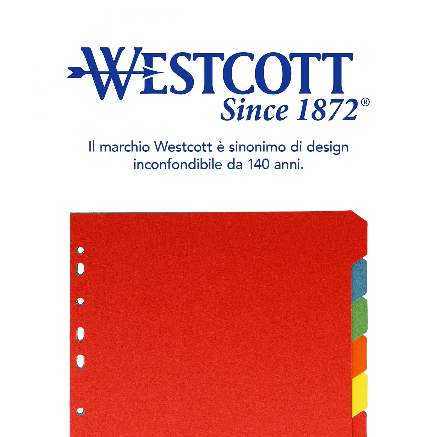 Westcott Linguette per cartelle A4, 5 Colori, Set da 3 x 10, 160g/m², E-2733312 00 - immagine 5