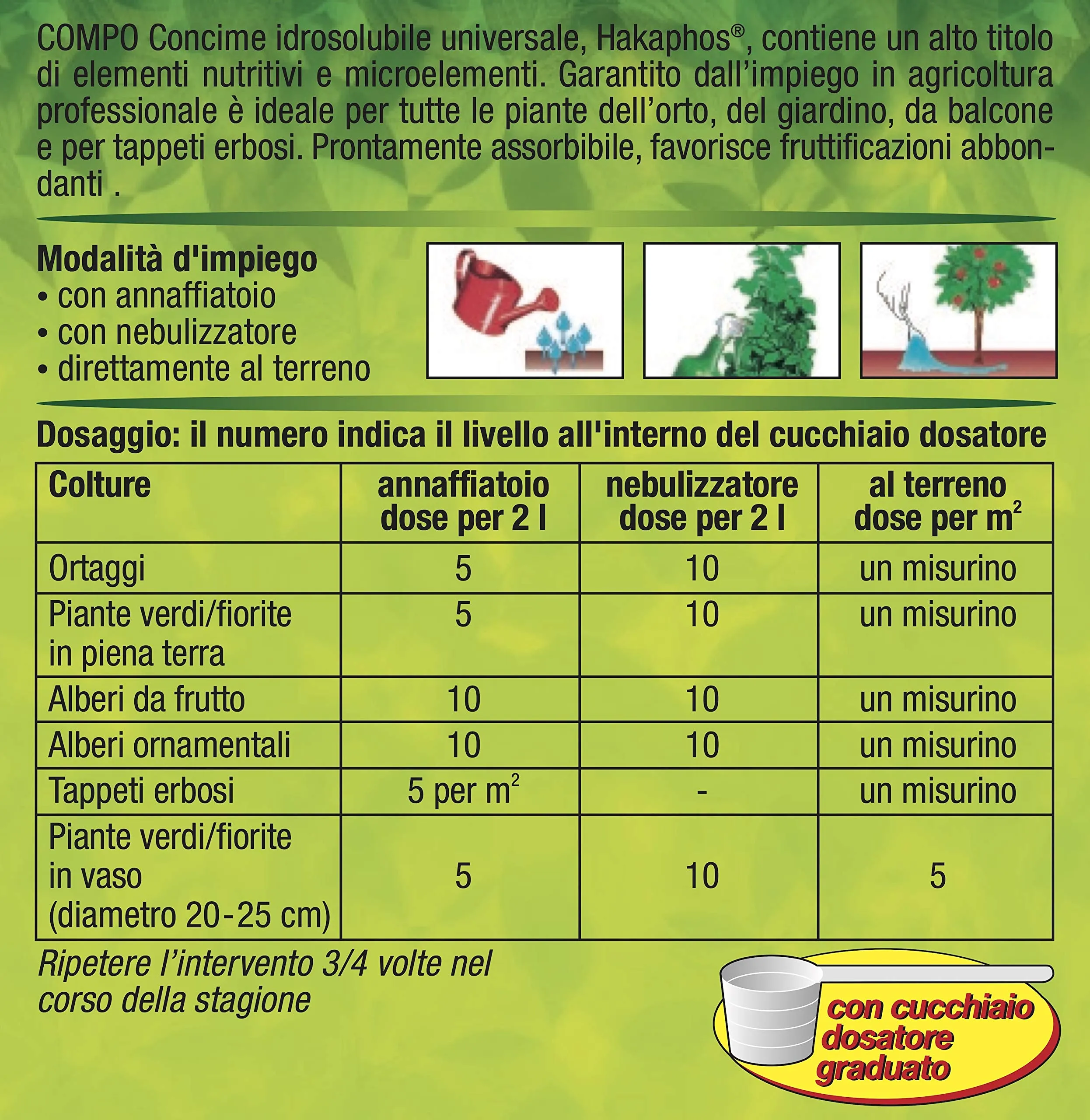 Compo Concime Idrosolubile Universale, 1,2 kg - immagine 2