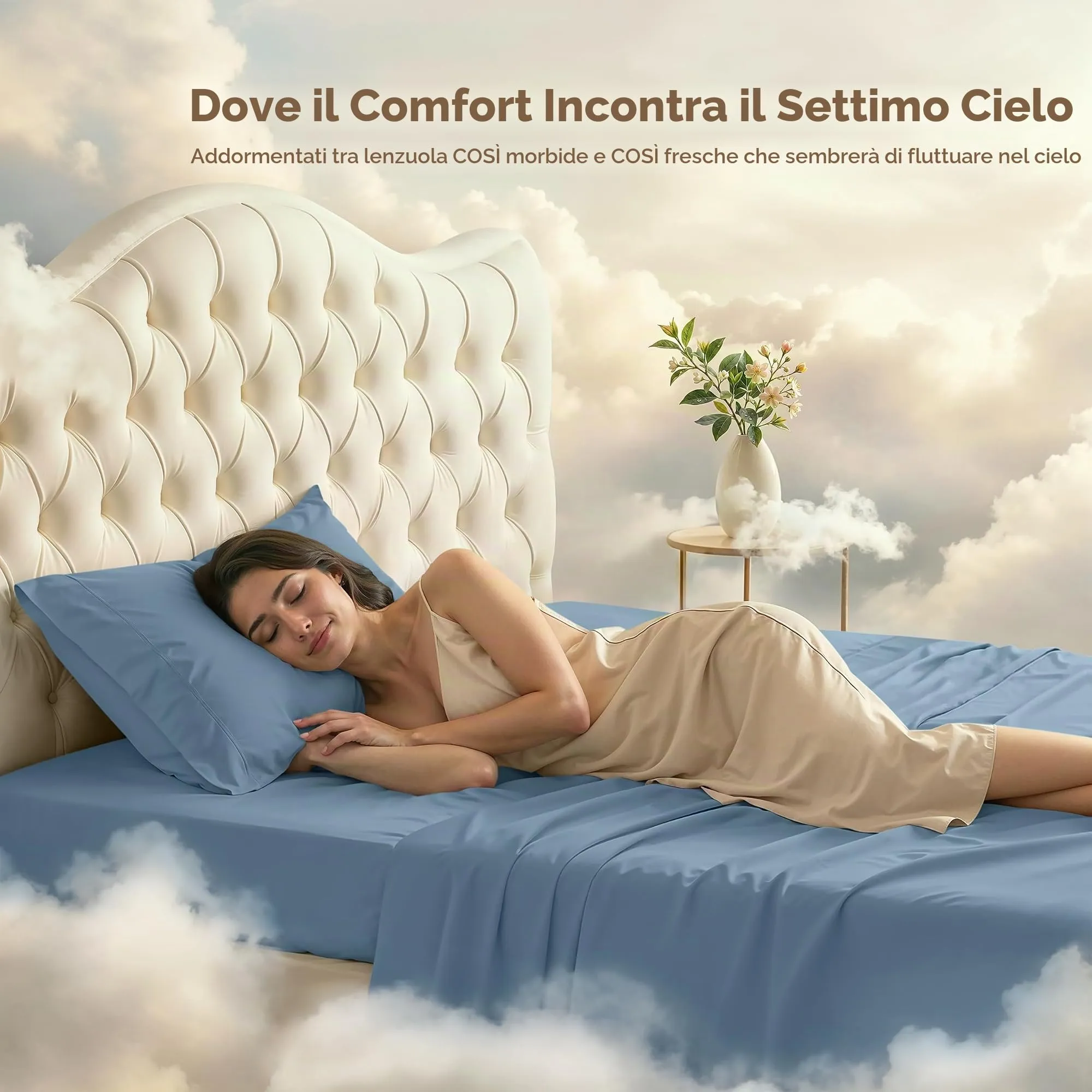 Utopia Bedding Set di lenzuola per letto singolo, 3 pezzi, microfibra, Blu Crepuscolo - immagine 4