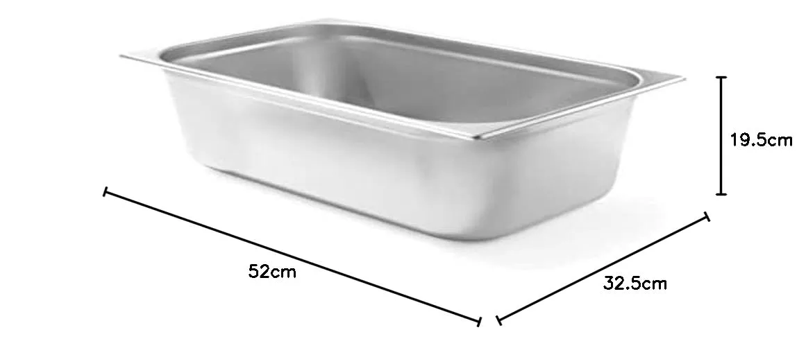 Hendi Contenitore Gastronorm GN 1/1 Budget Line, Acciaio Inox, 28L, 530x325x200mm - immagine 4
