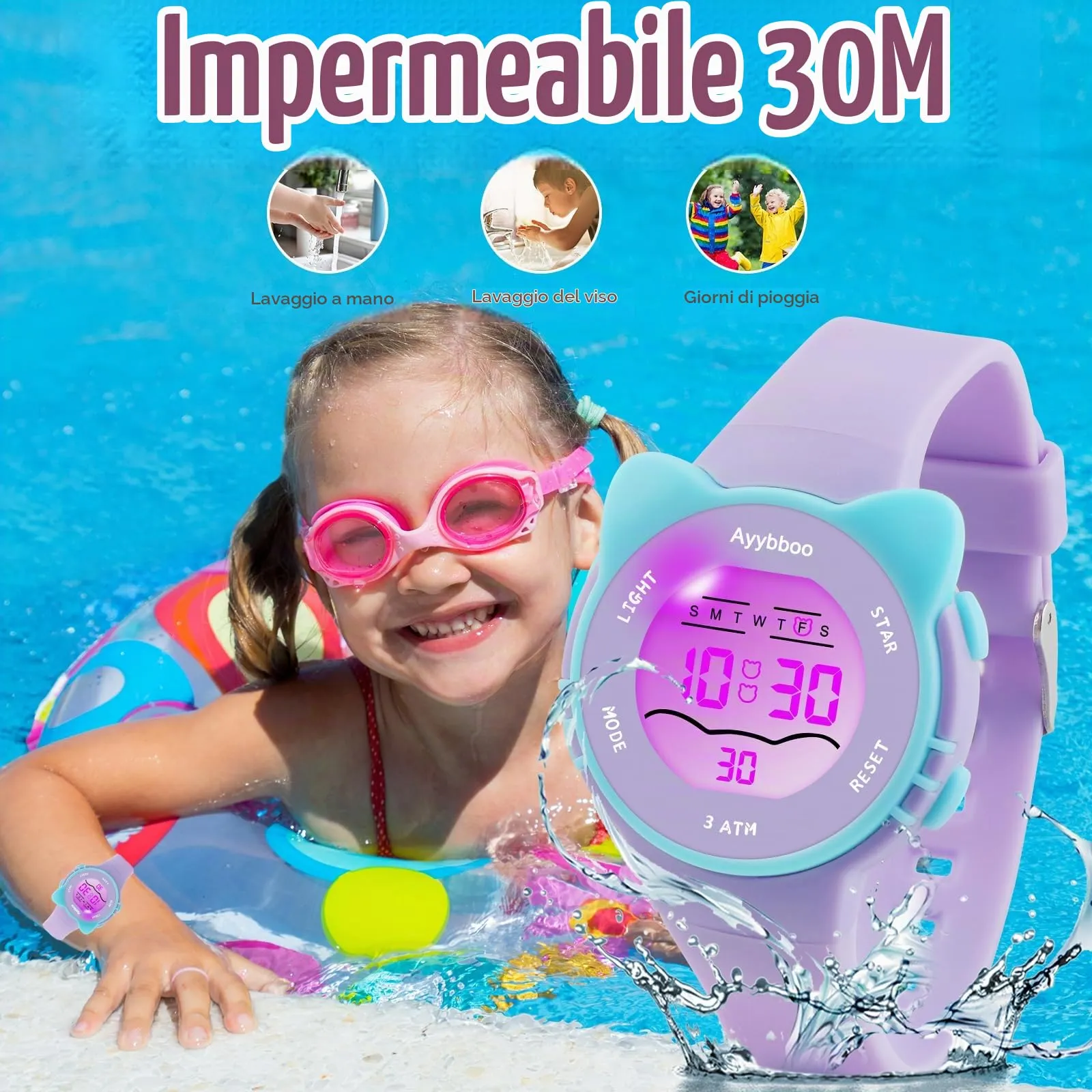 Ayybboo Orologio Digitale per Bambini e Bambine 4-16 anni - immagine 3
