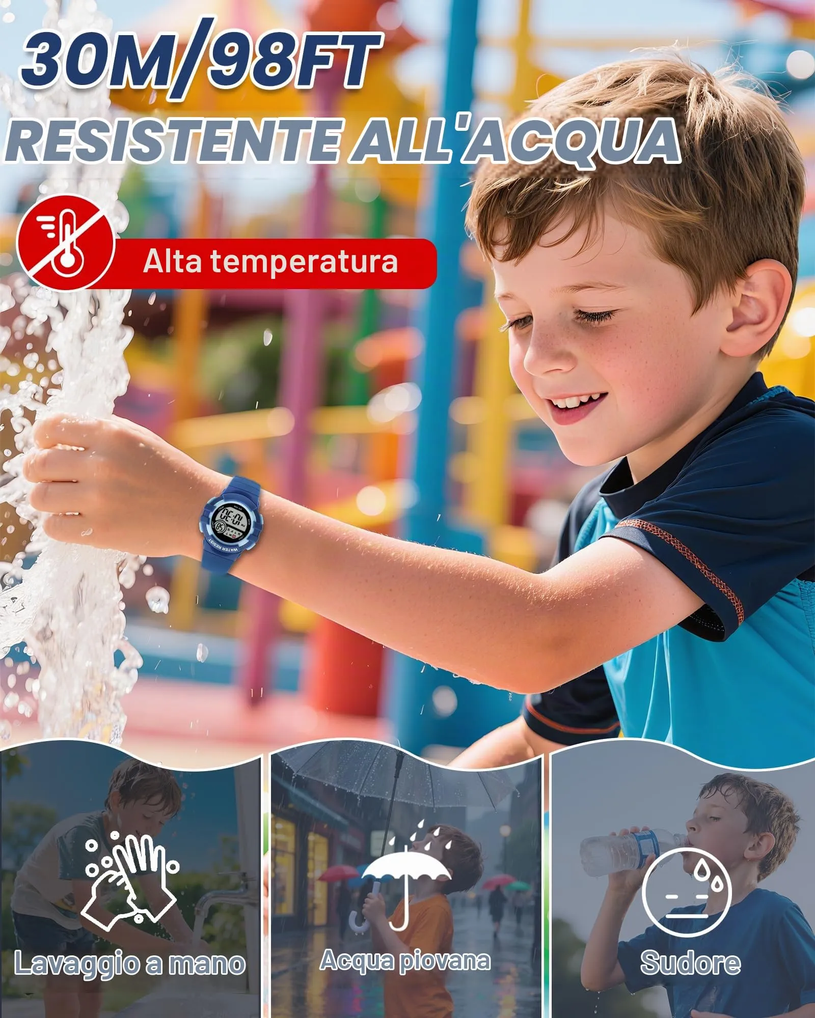 Ayybboo Orologio Digitale per Bambini e Bambine 4-16 anni, 8206B - immagine 4