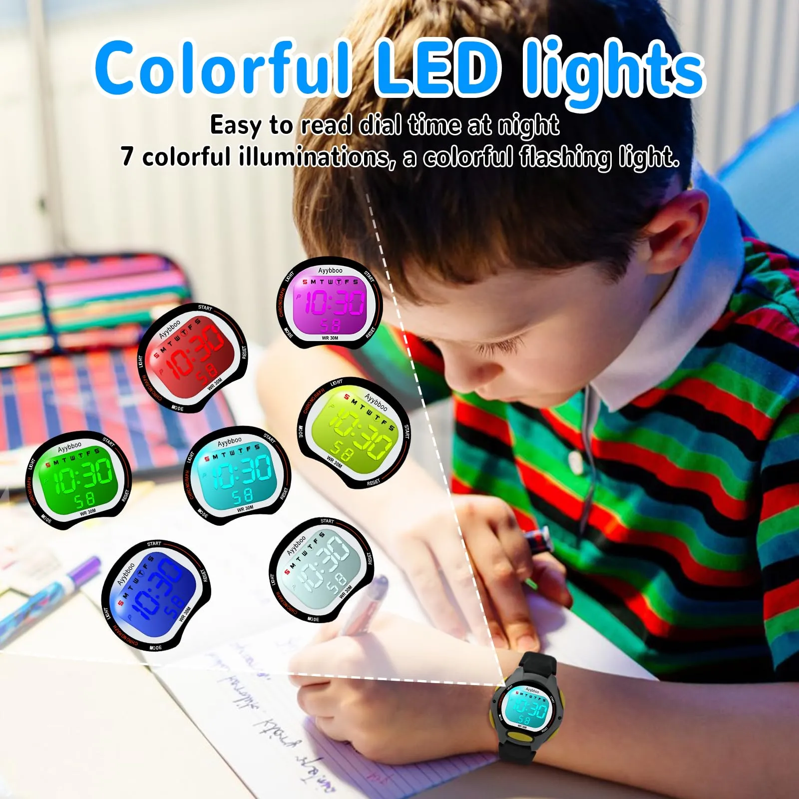 Ayybboo Orologio Digitale per Bambini e Bambine 4-16 anni - immagine 2